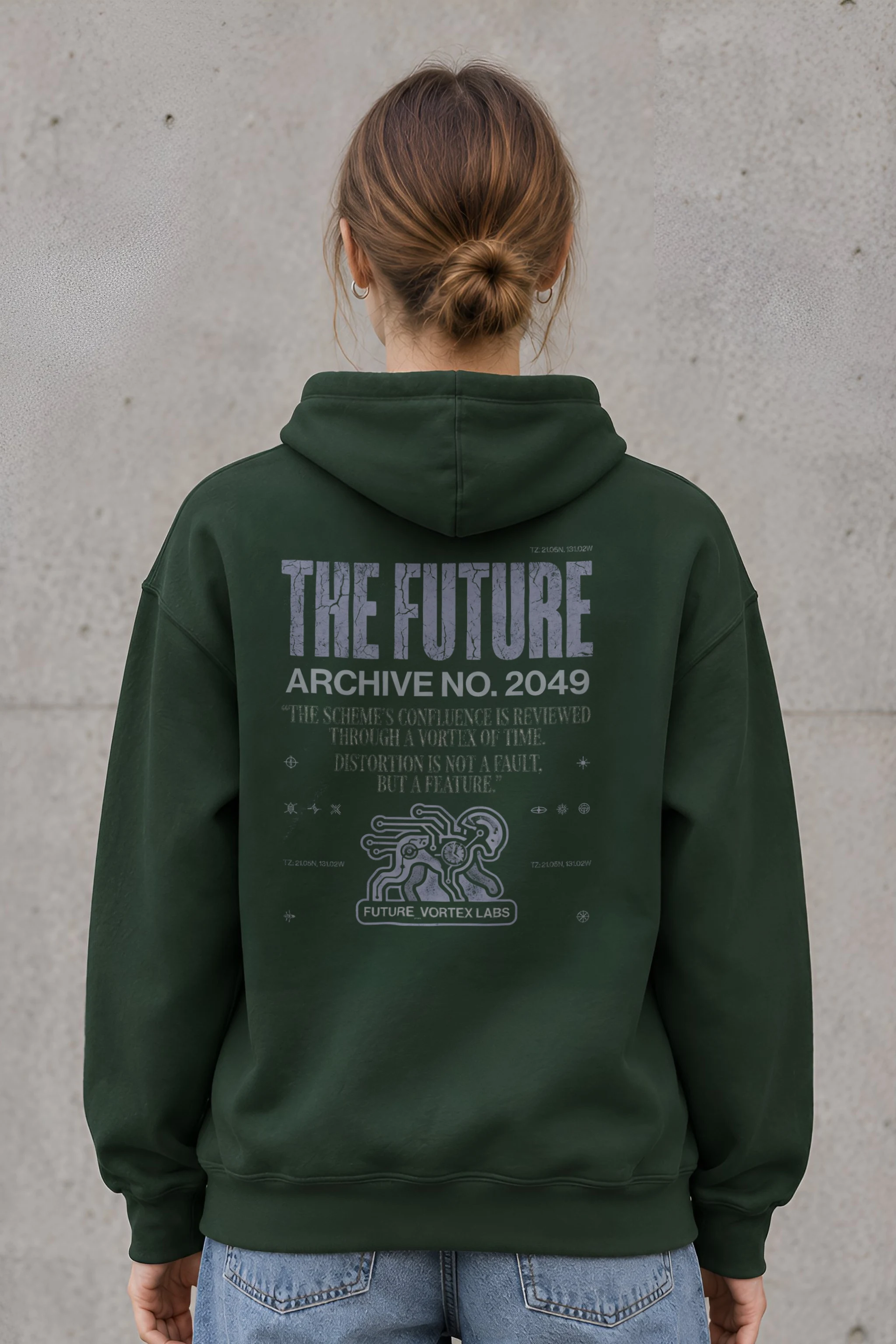 "Future Vortex Archive" Heavy Blend Unisex Pullover Hoodie
