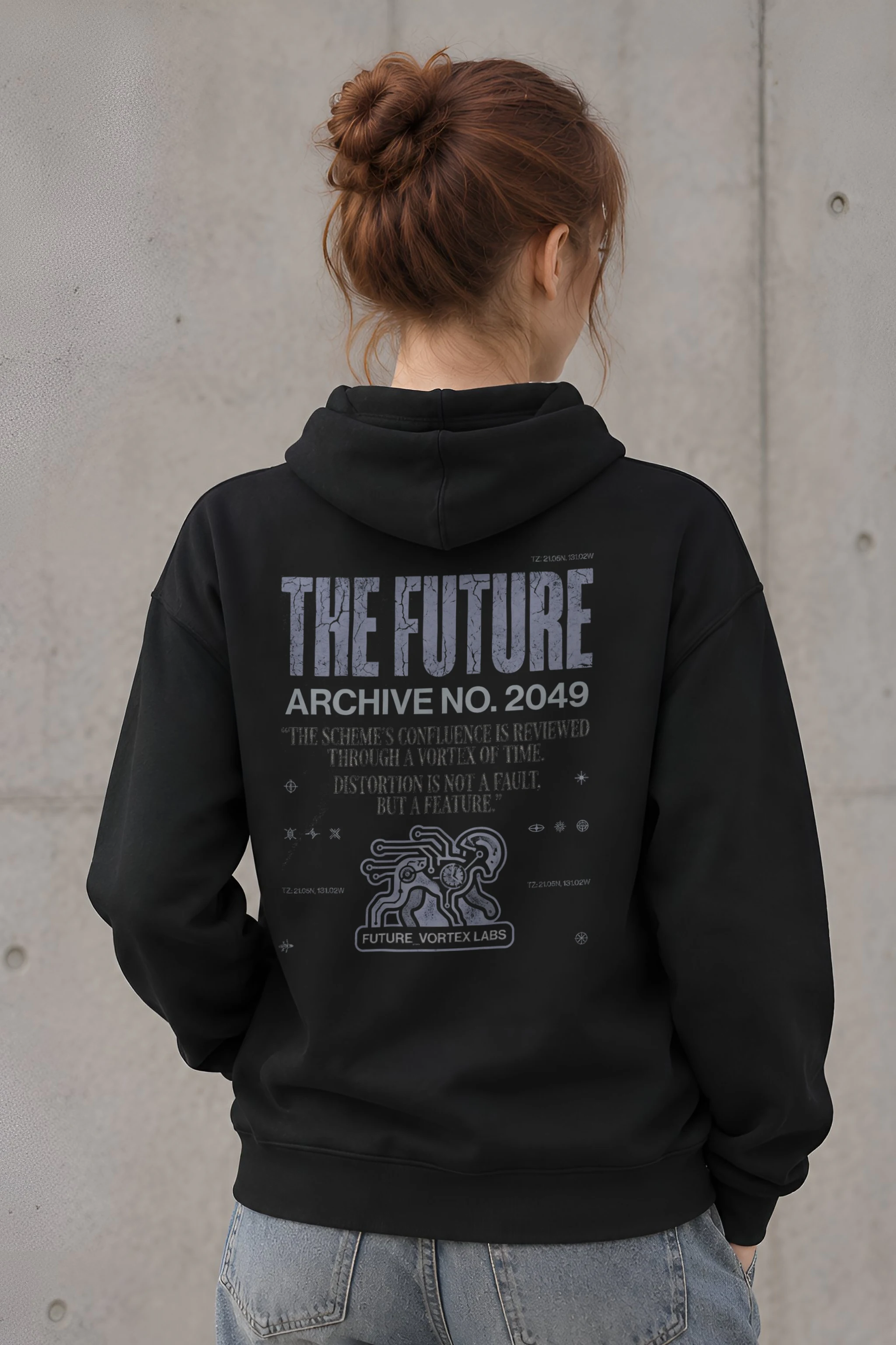 "Future Vortex Archive" Heavy Blend Unisex Pullover Hoodie