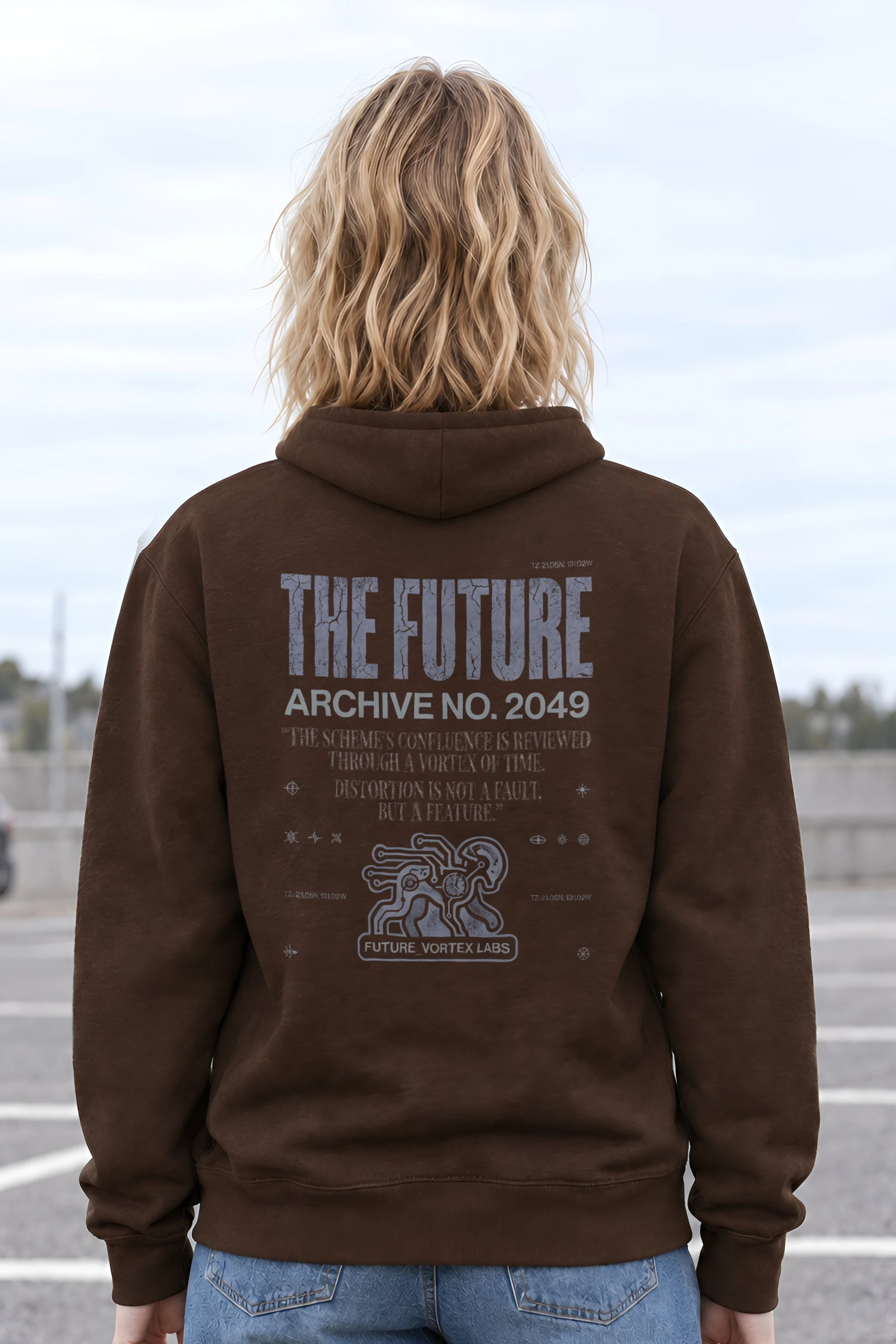 "Future Vortex Archive" Heavy Blend Unisex Pullover Hoodie