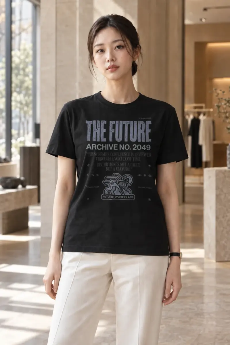 "Future Vortex Archive" Heavyweight Unisex Crewneck T-shirt | Gildan 5000