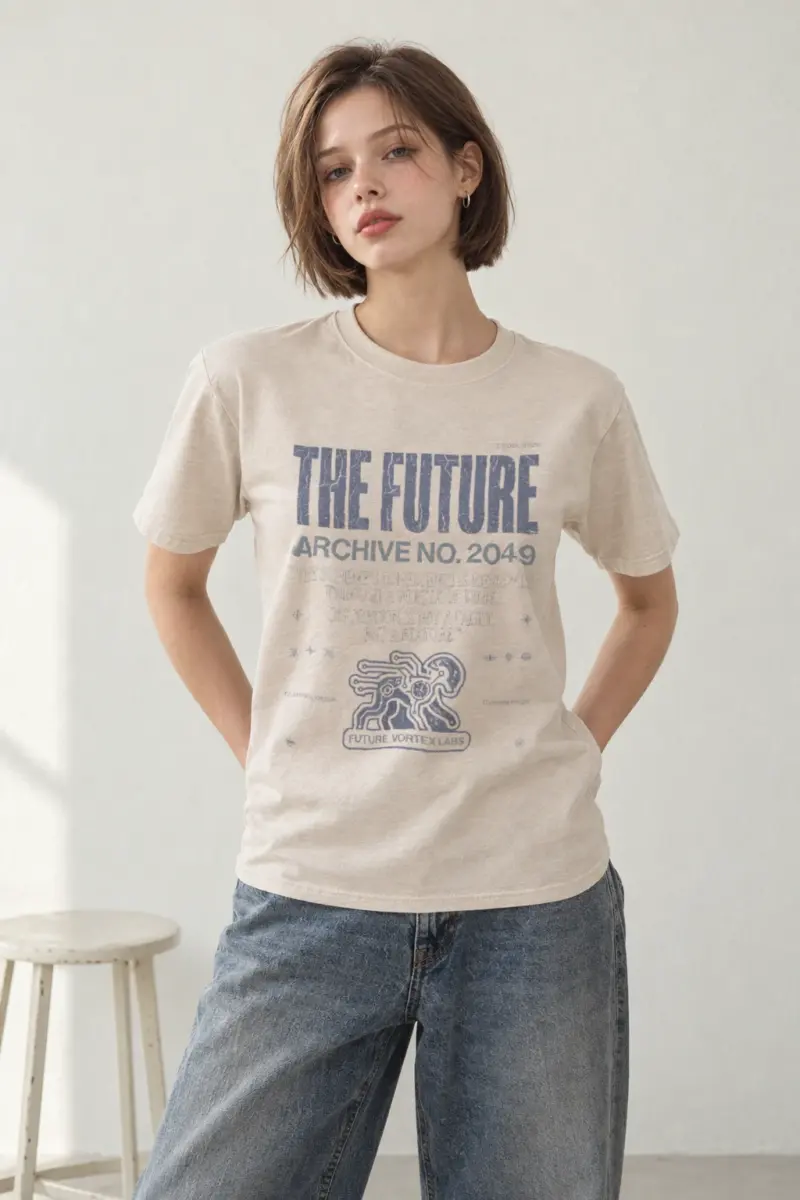 "Future Vortex Archive" Heavyweight Unisex Crewneck T-shirt