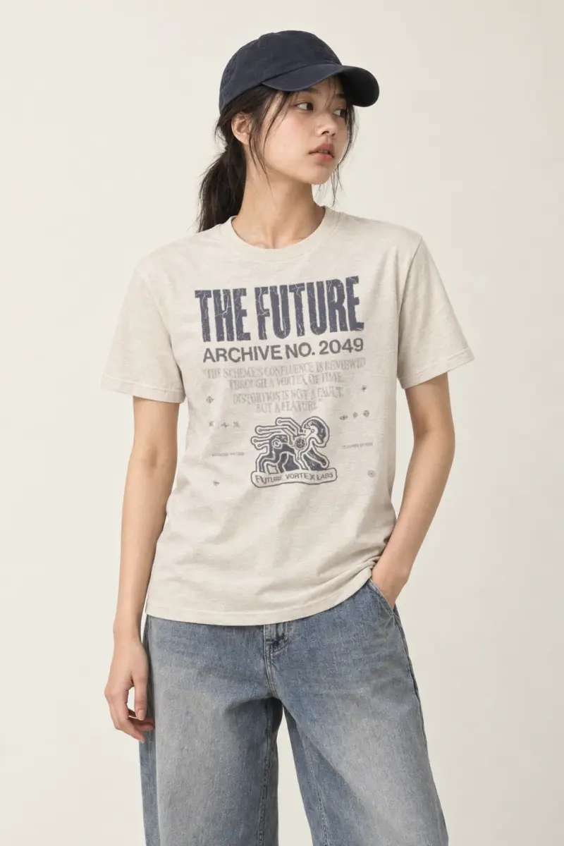 "Future Vortex Archive" Heavyweight Unisex Crewneck T-shirt