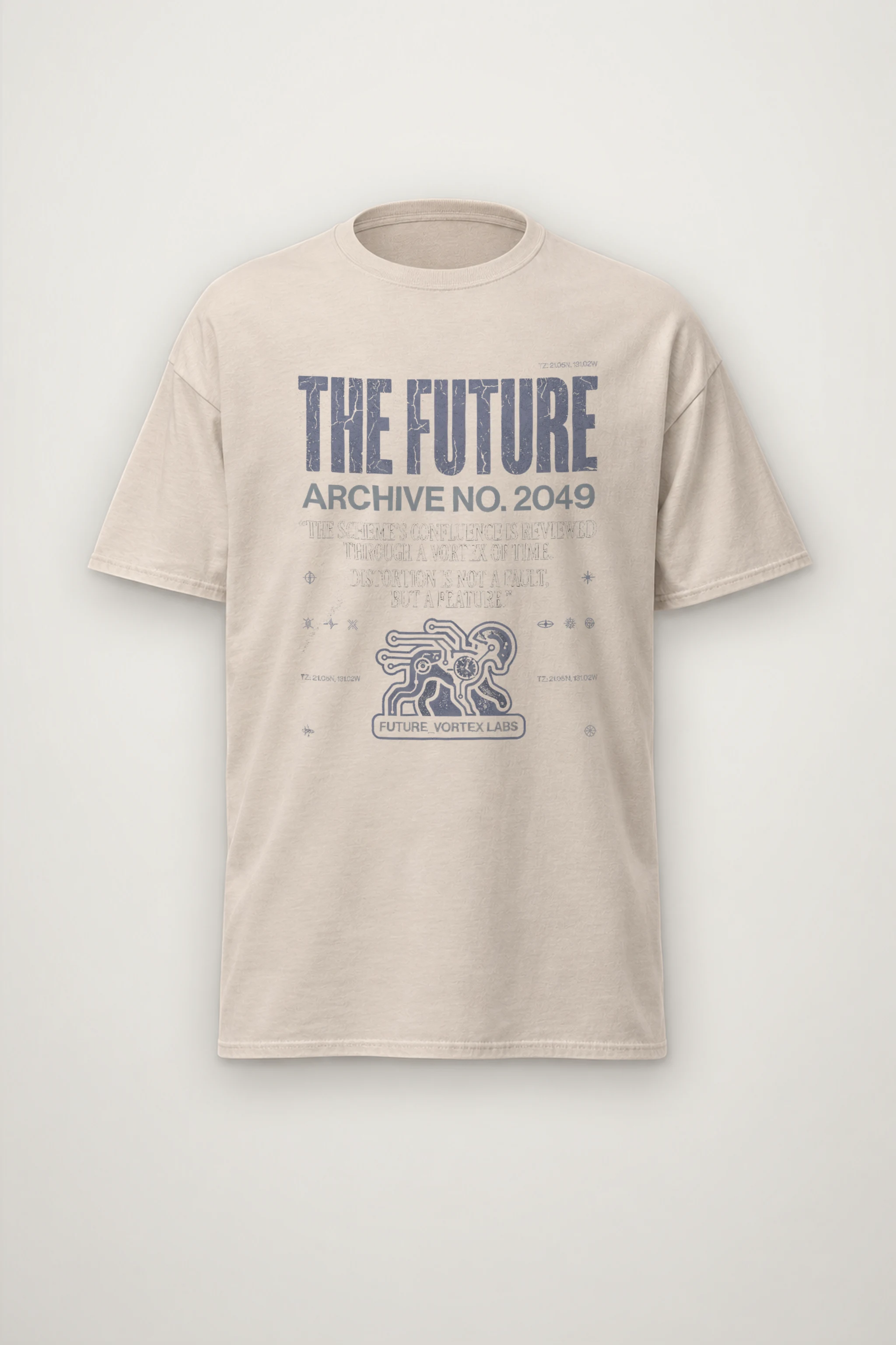"Future Vortex Archive" Heavyweight Unisex Crewneck T-shirt
