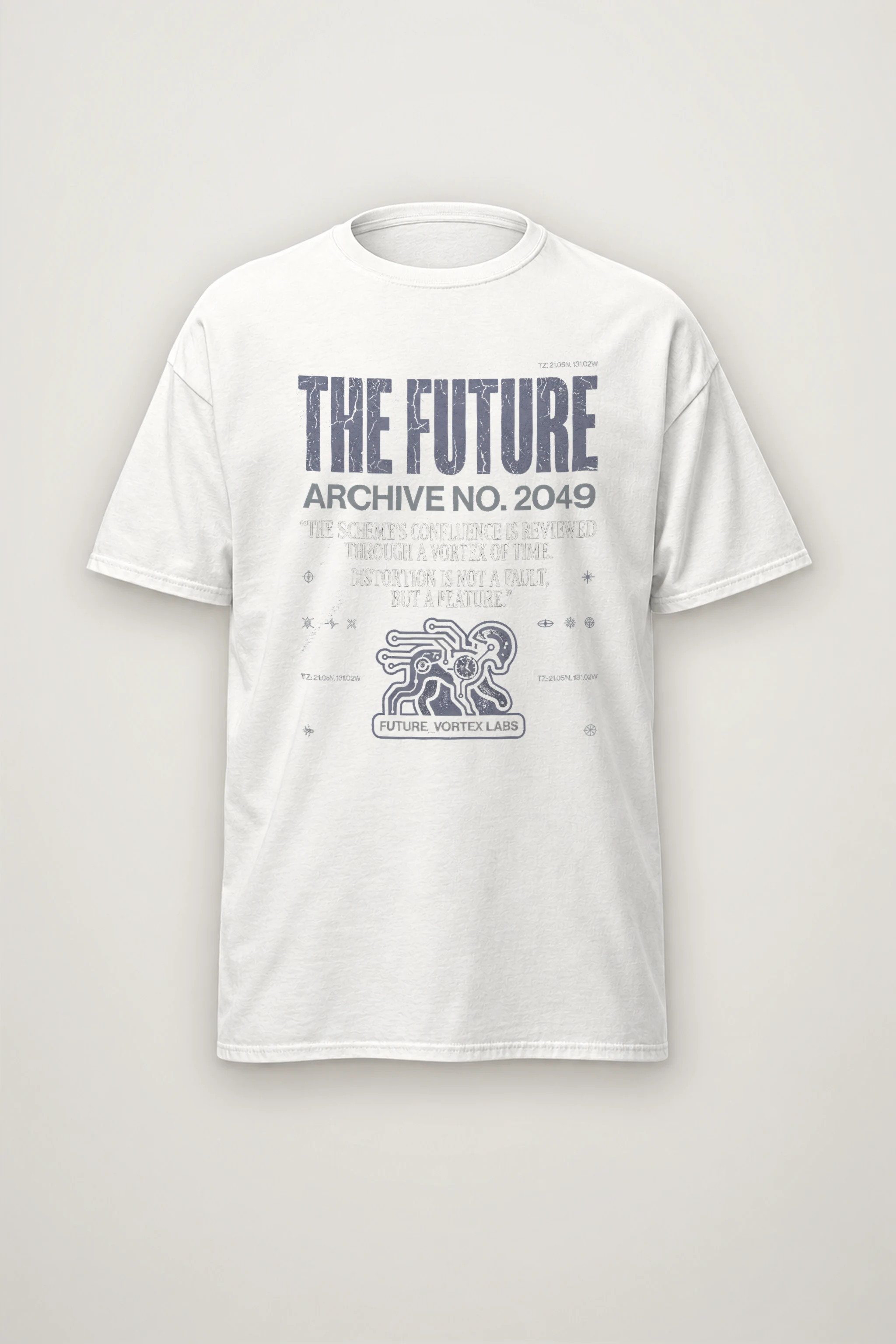 "Future Vortex Archive" Heavyweight Unisex Crewneck T-shirt