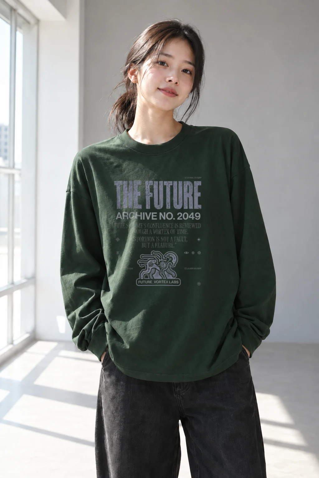 "Future Vortex Archive" Unisex Longsleeve T-shirt | Gildan 2400