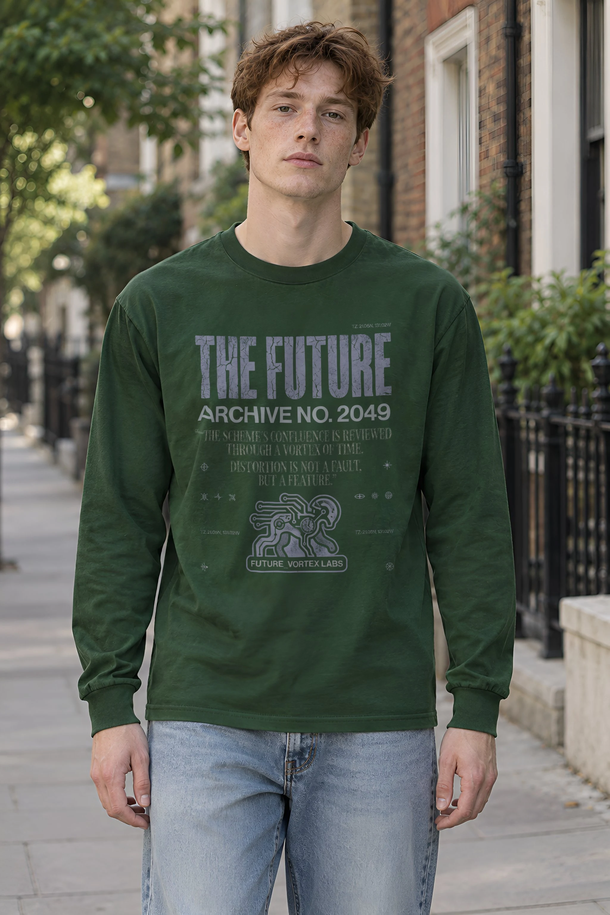 "Future Vortex Archive" Unisex Longsleeve T-shirt