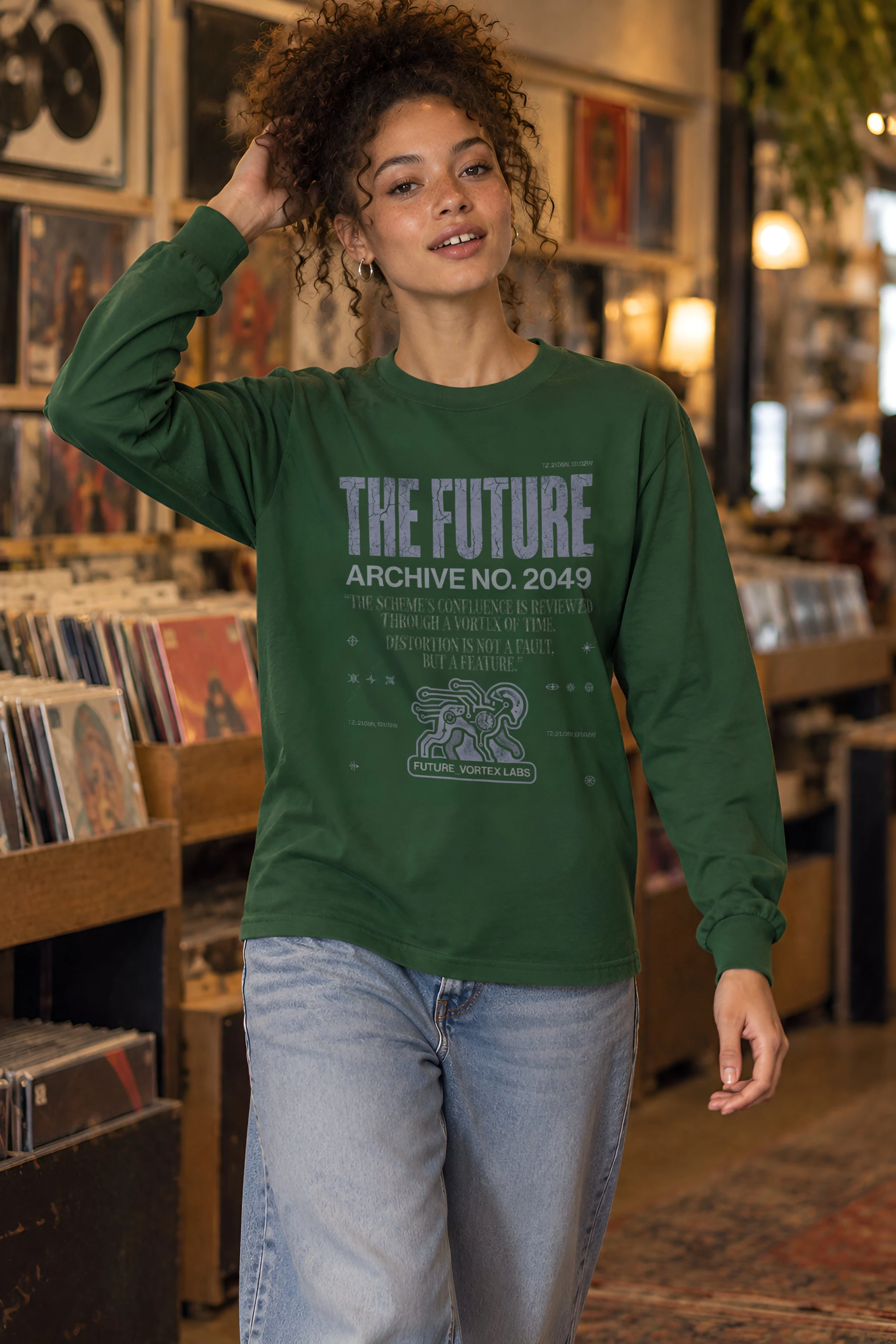 "Future Vortex Archive" Unisex Longsleeve T-shirt