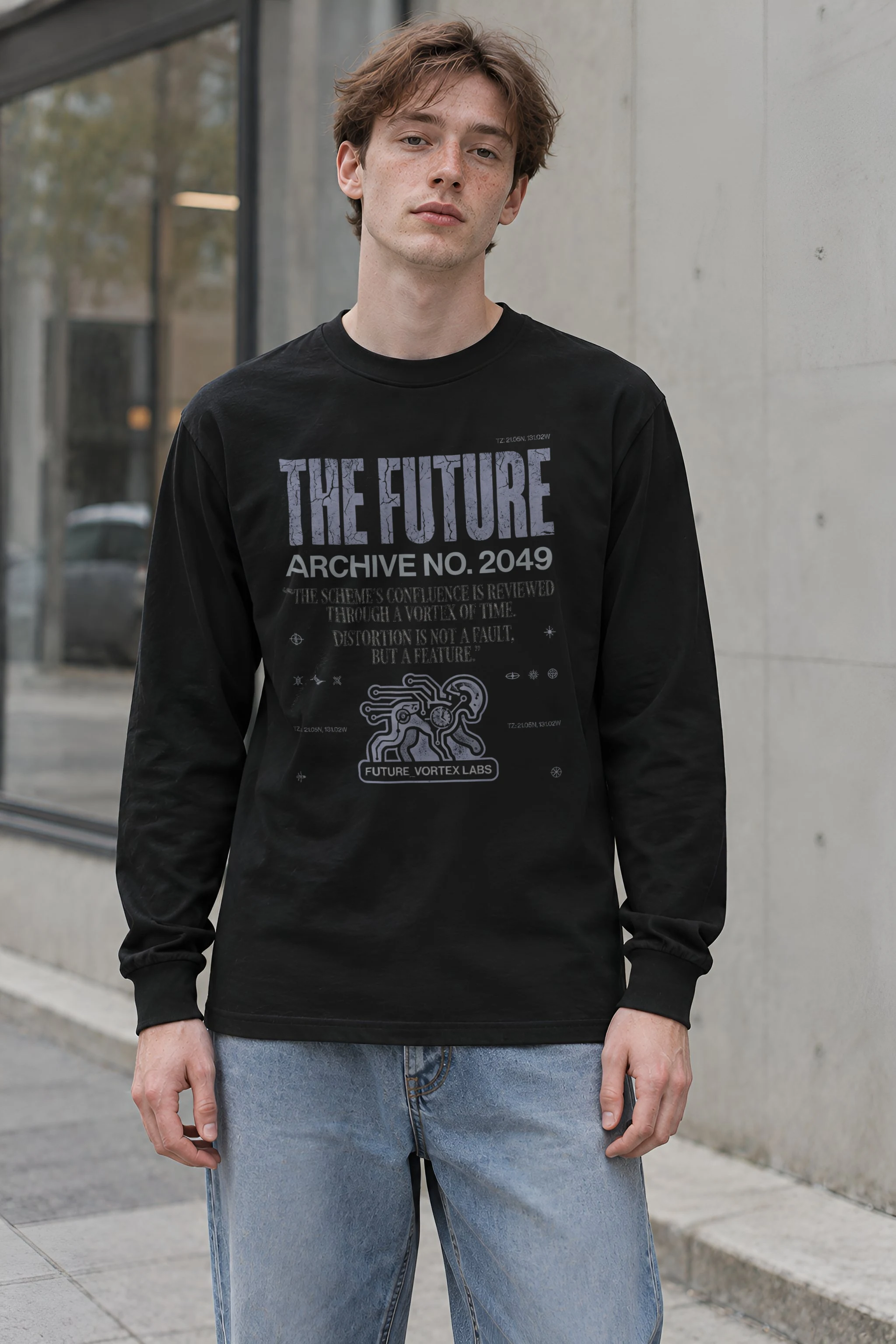 "Future Vortex Archive" Unisex Longsleeve T-shirt