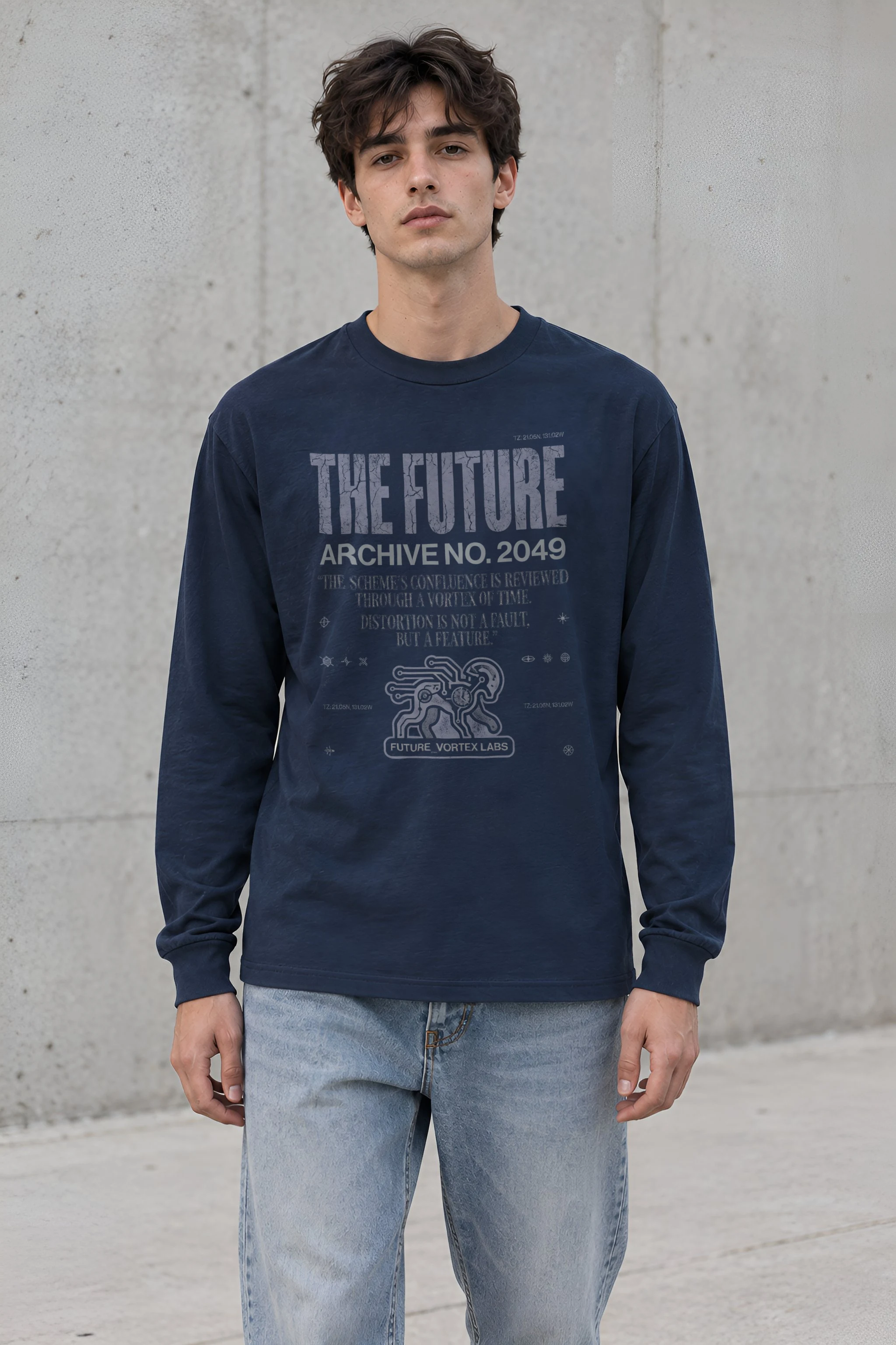 "Future Vortex Archive" Unisex Longsleeve T-shirt