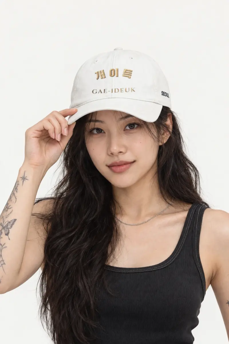 "Gae-Ideuk Script" Classic Dad Hat · Embroidered
