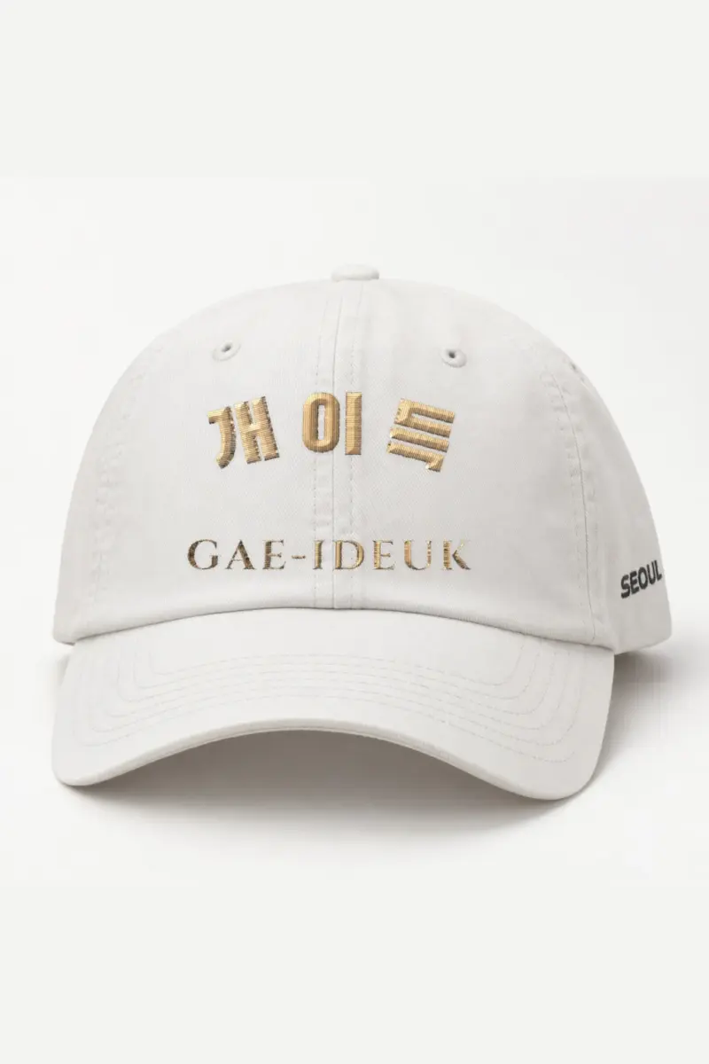 "Gae-Ideuk Script" Classic Dad Hat · Embroidered