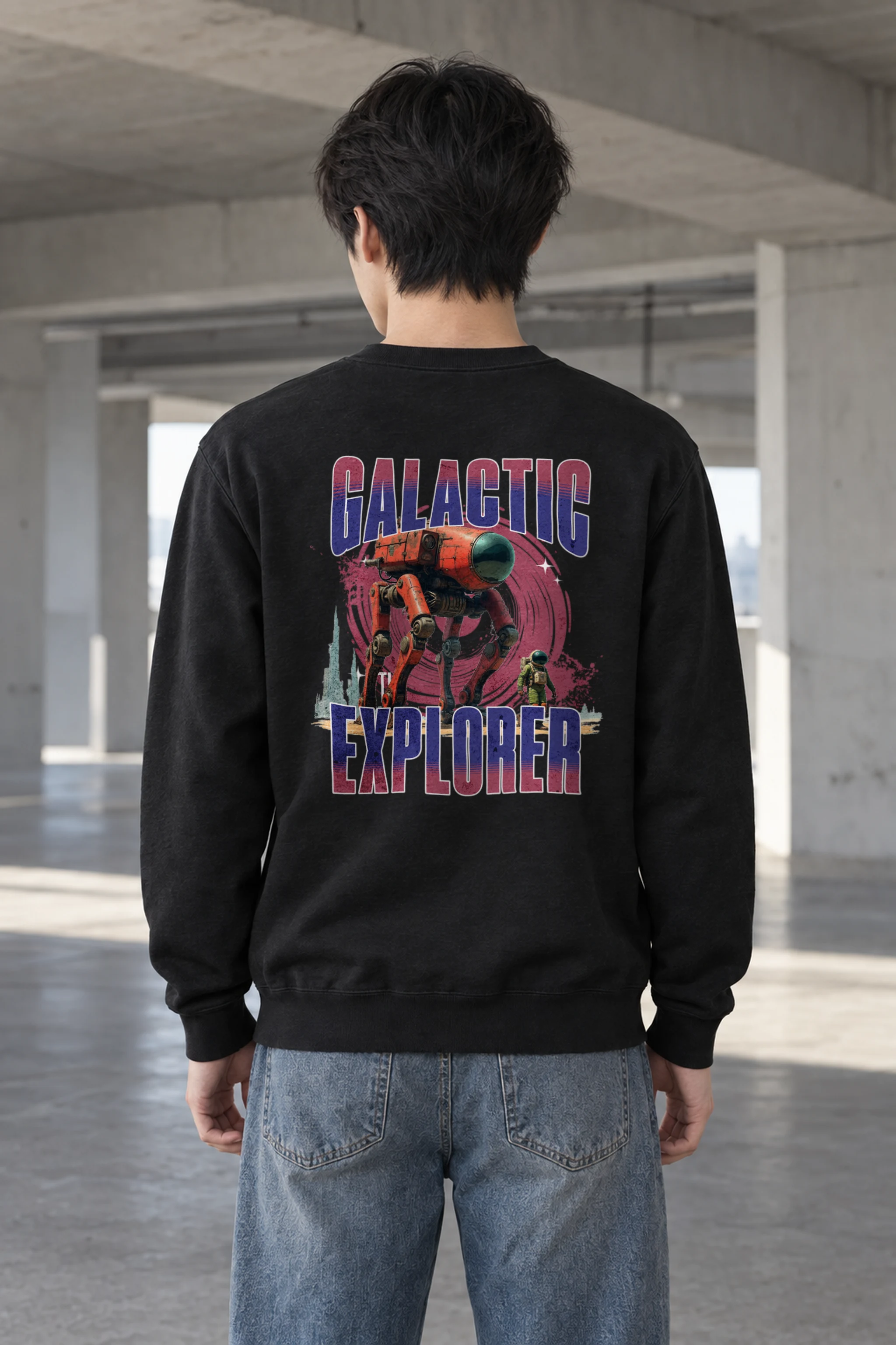 "Galactic Explorer" Heavy Blend Unisex Crewneck Sweatshirt