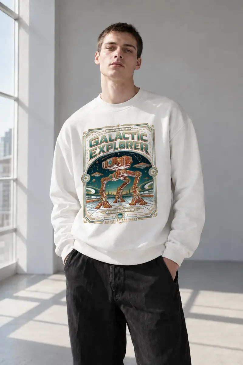 "Galactic Explorer" Heavy Blend Unisex Crewneck Sweatshirt | Gildan 18000