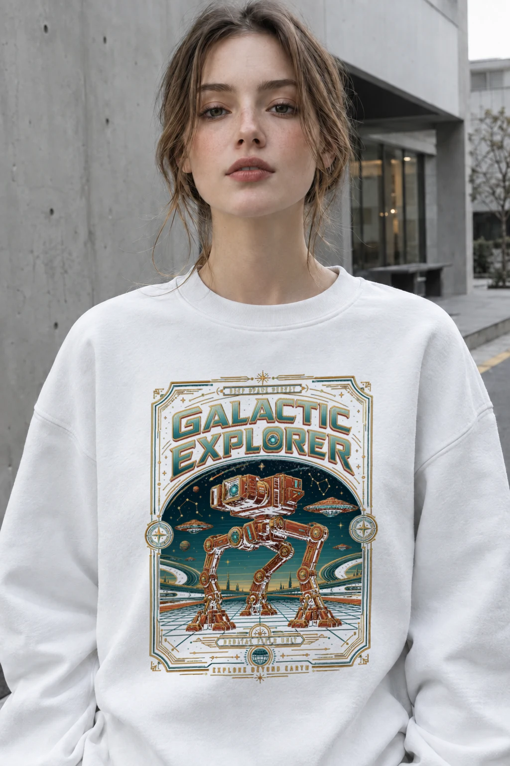 "Galactic Explorer" Heavy Blend Unisex Crewneck Sweatshirt | Gildan 18000