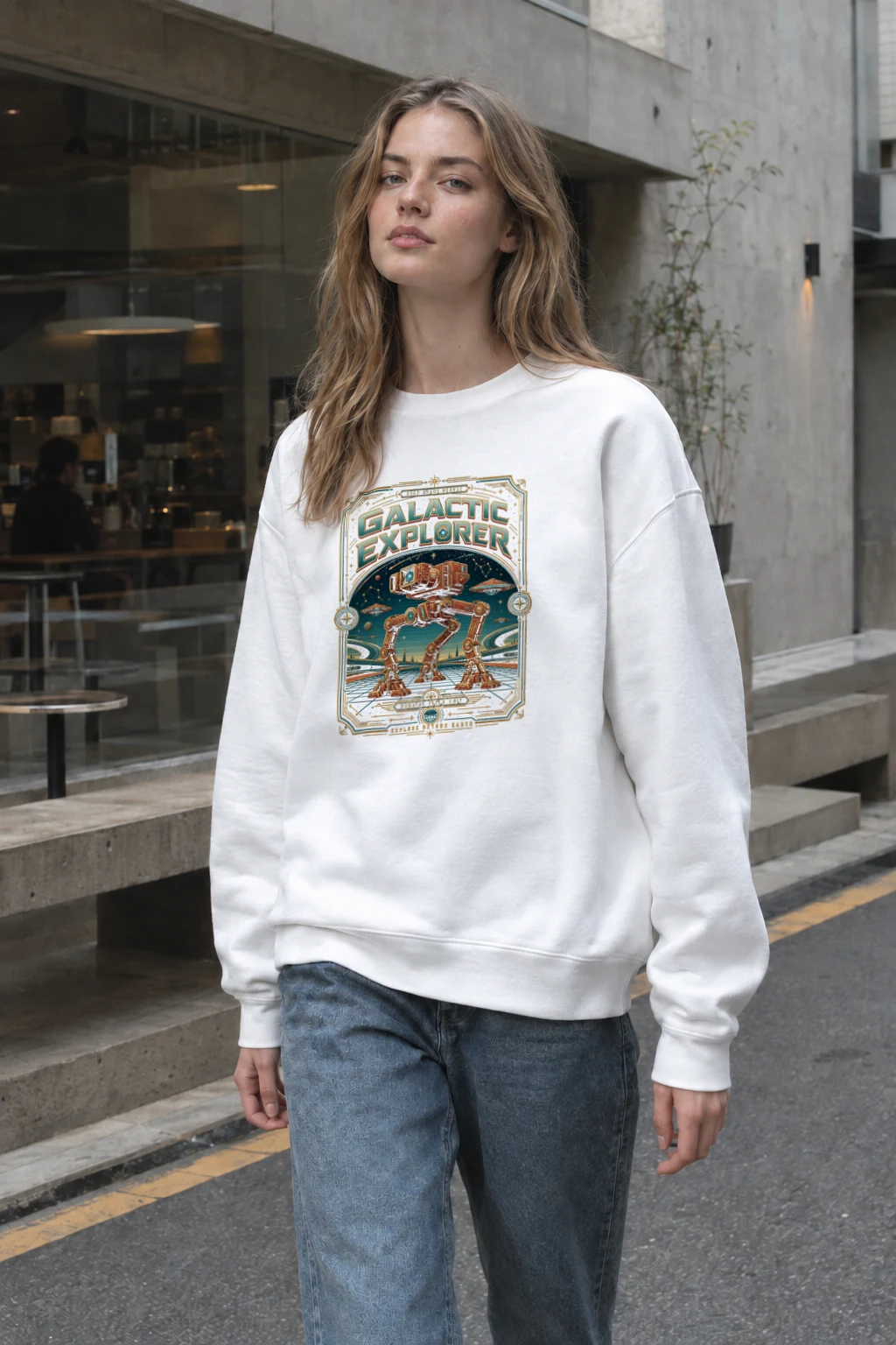 "Galactic Explorer" Heavy Blend Unisex Crewneck Sweatshirt | Gildan 18000