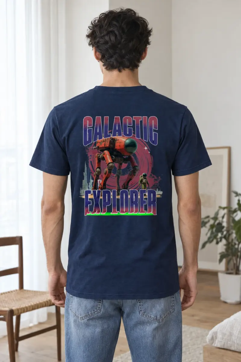 "Galactic Explorer" Heavyweight Unisex Crewneck T-shirt | Gildan 5000