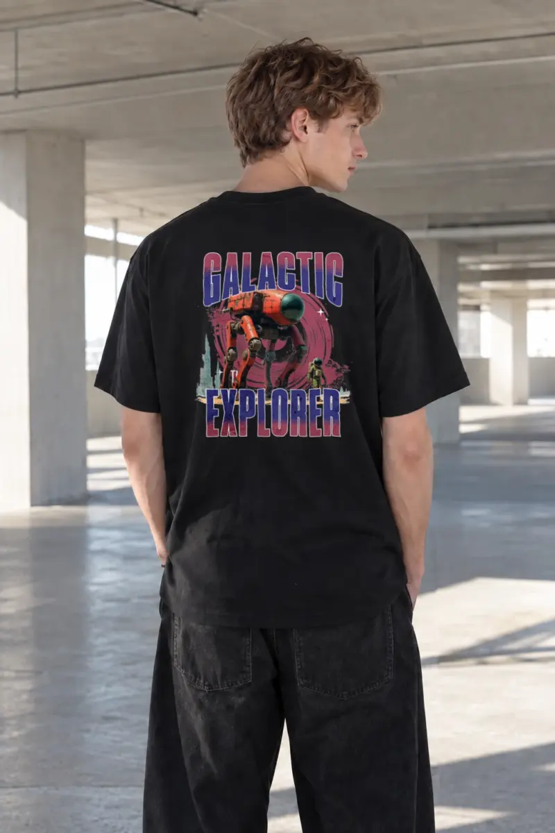 "Galactic Explorer" Heavyweight Unisex Crewneck T-shirt | Gildan 5000