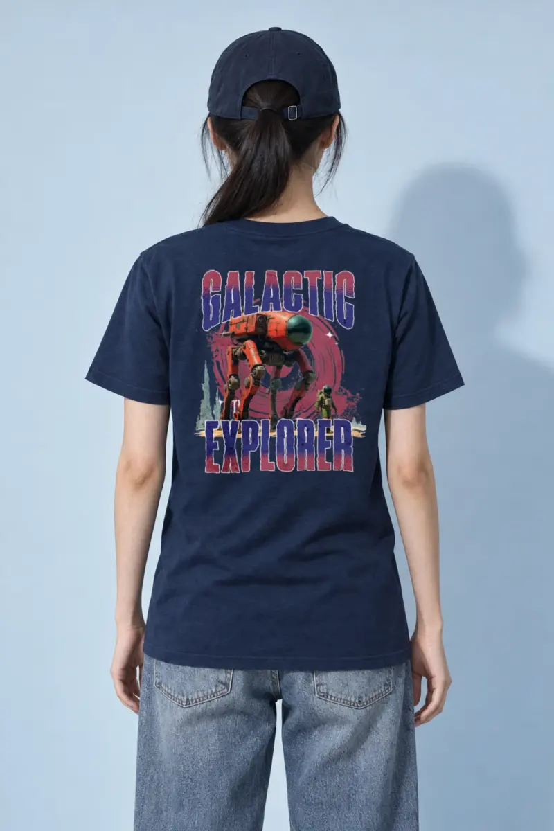 "Galactic Explorer" Heavyweight Unisex Crewneck T-shirt | Gildan 5000