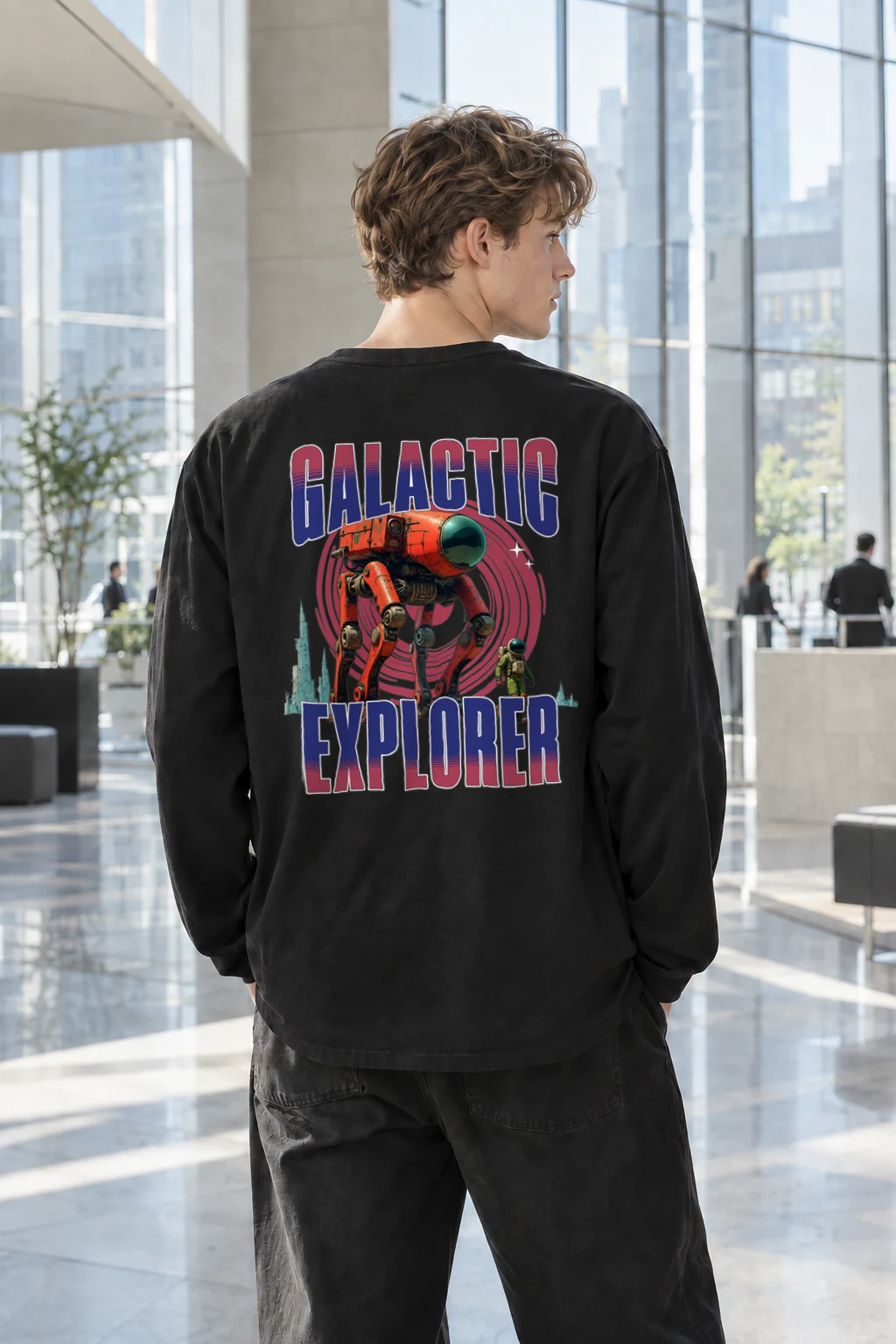"Galactic Explorer" Unisex Longsleeve T-shirt | Gildan 2400