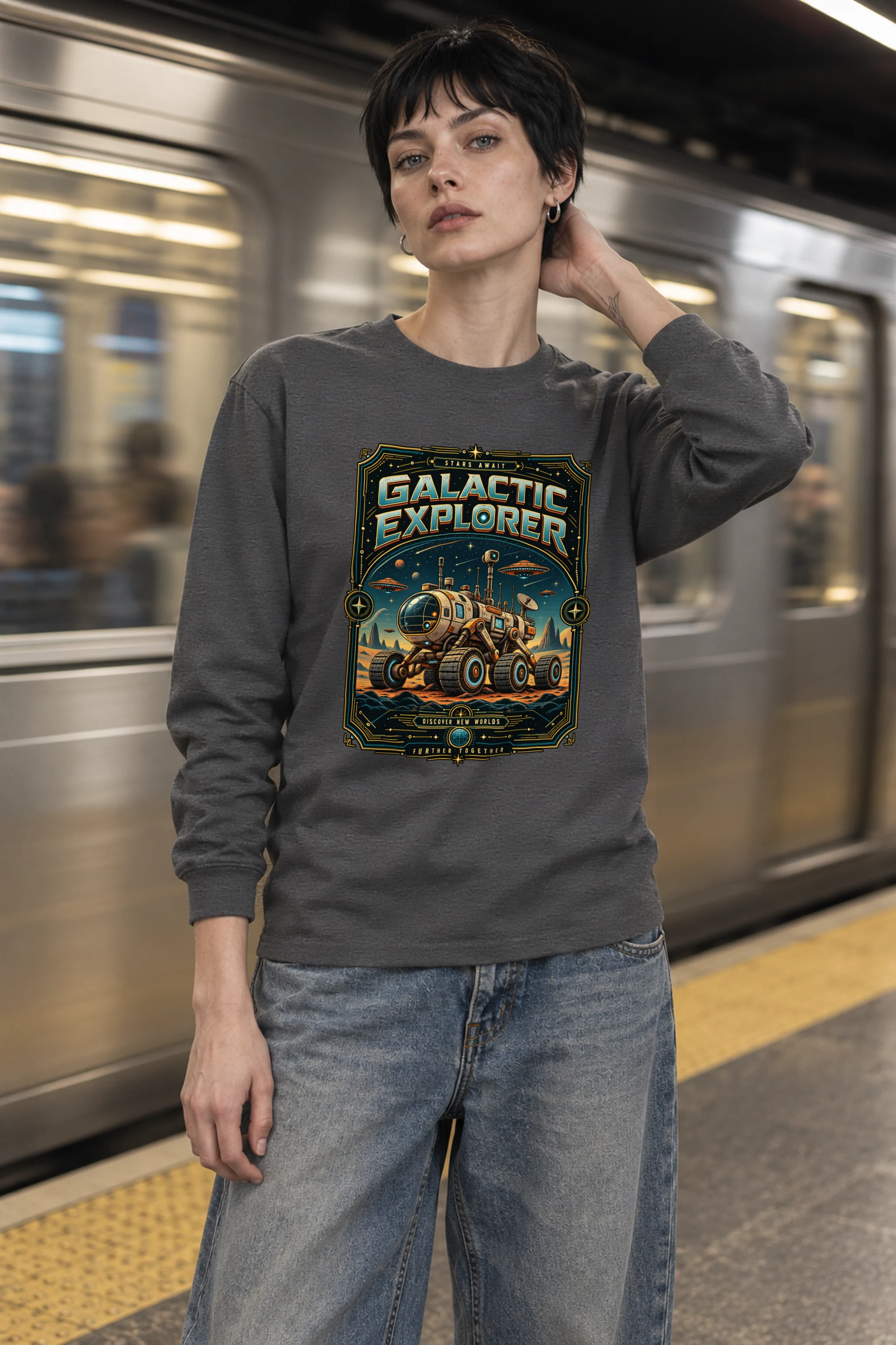 "Galactic Explorer" Unisex Longsleeve T-shirt