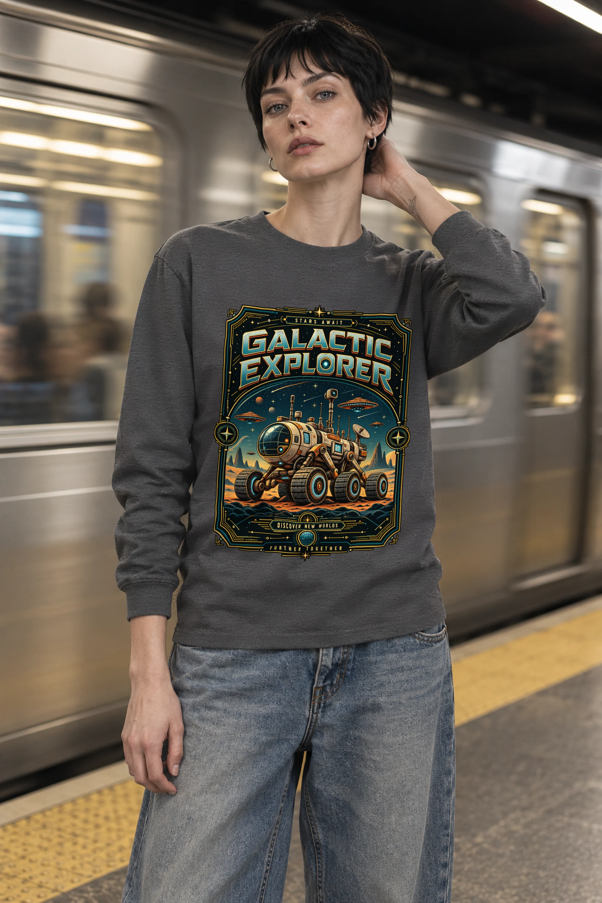 "Galactic Explorer" Unisex Longsleeve T-shirt