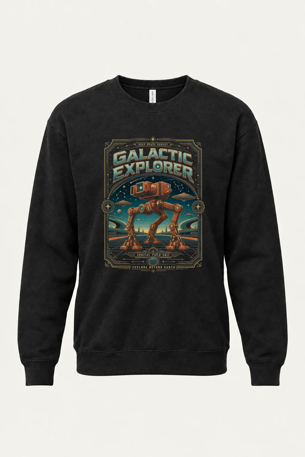 "Galactic Explorer" Unisex Sponge Fleece Crewneck Sweatshirt | Bella + Canvas 3901