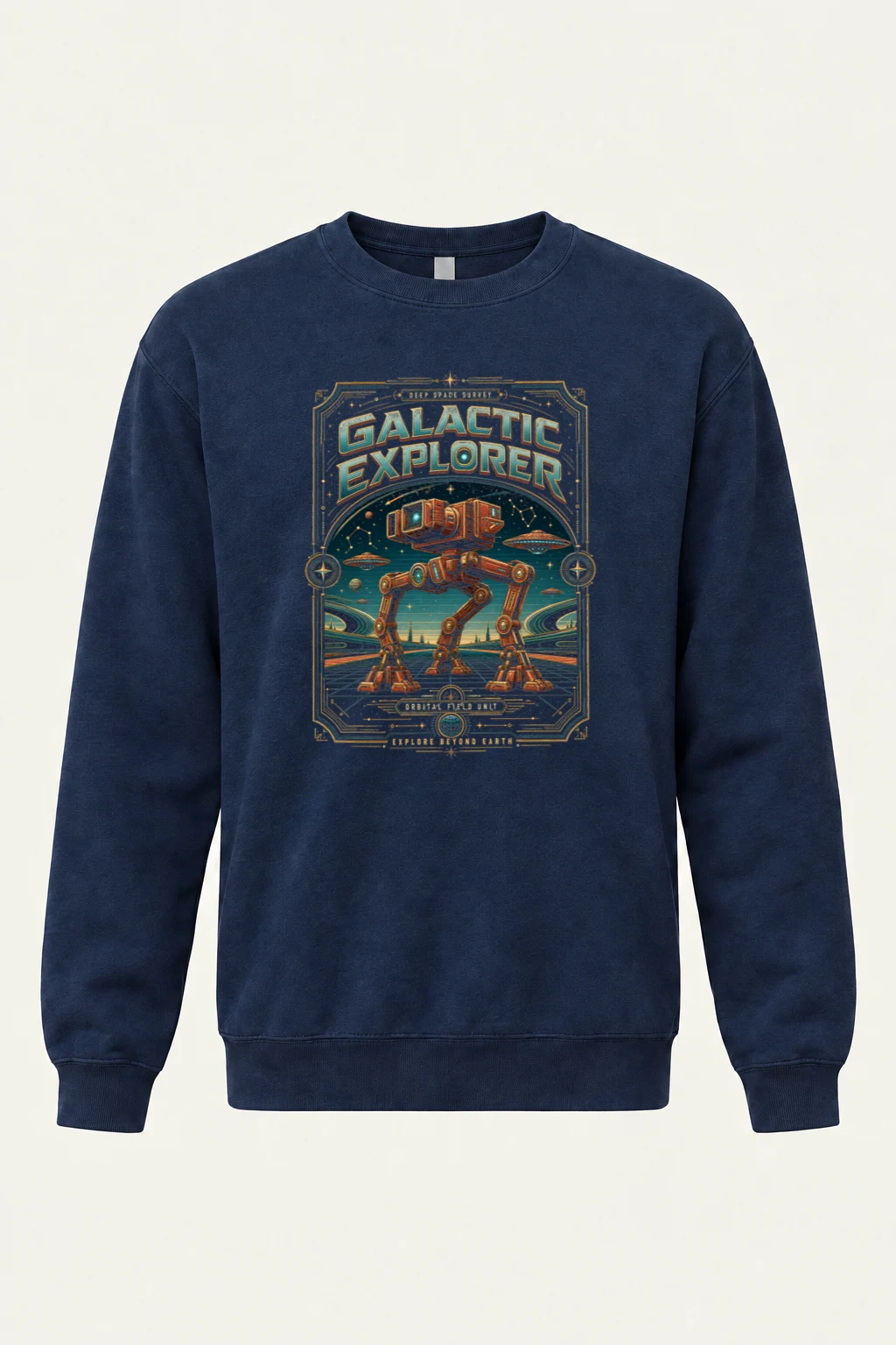 "Galactic Explorer" Unisex Sponge Fleece Crewneck Sweatshirt | Bella + Canvas 3901