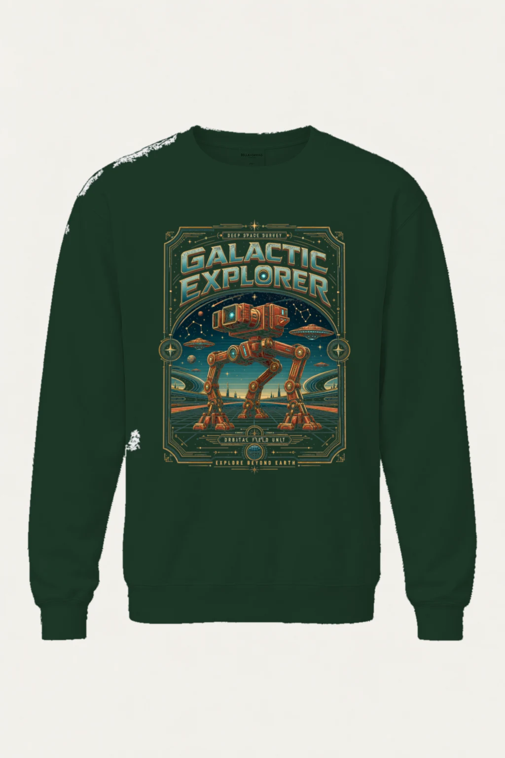 "Galactic Explorer" Unisex Sponge Fleece Crewneck Sweatshirt | Bella + Canvas 3901