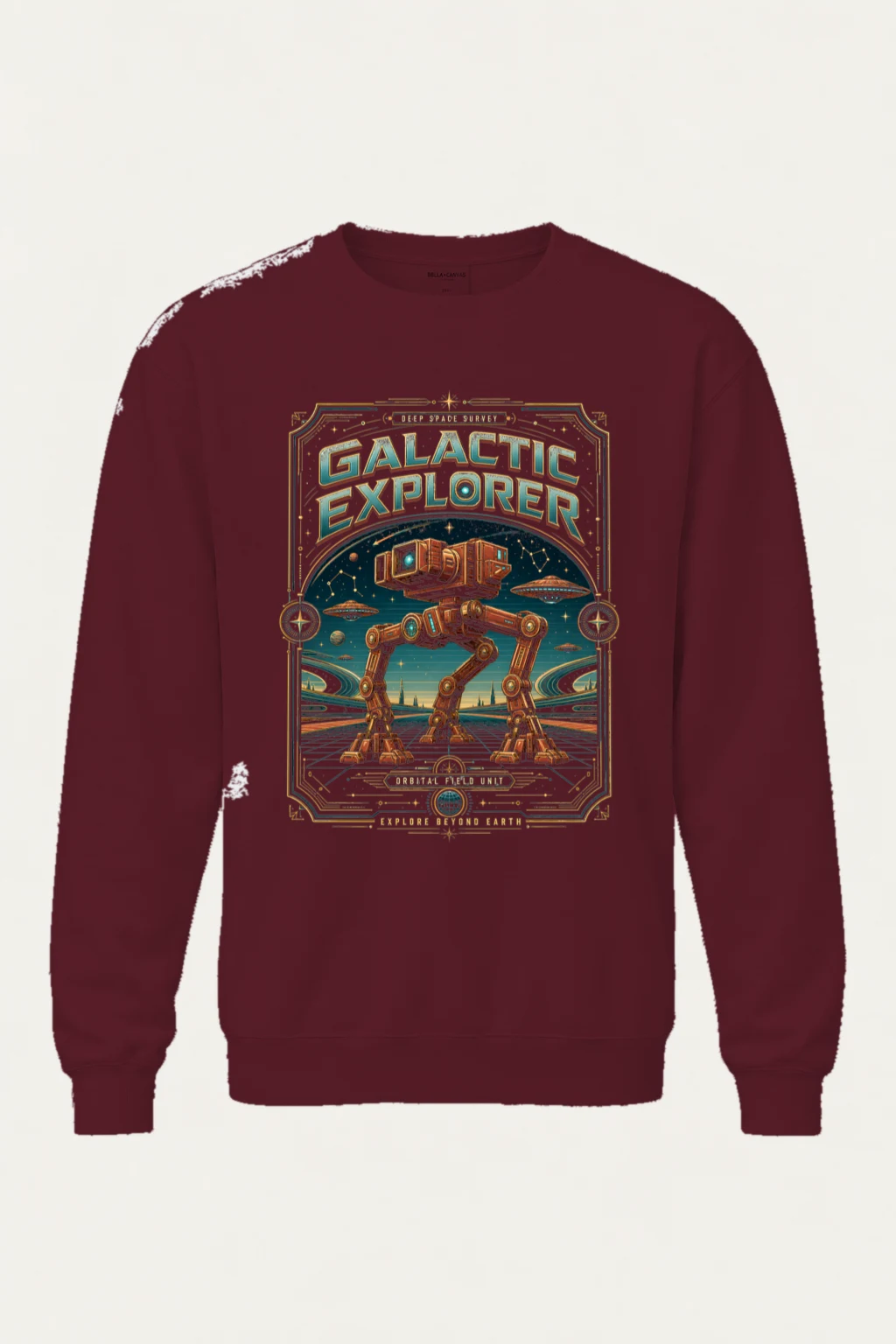 "Galactic Explorer" Unisex Sponge Fleece Crewneck Sweatshirt | Bella + Canvas 3901