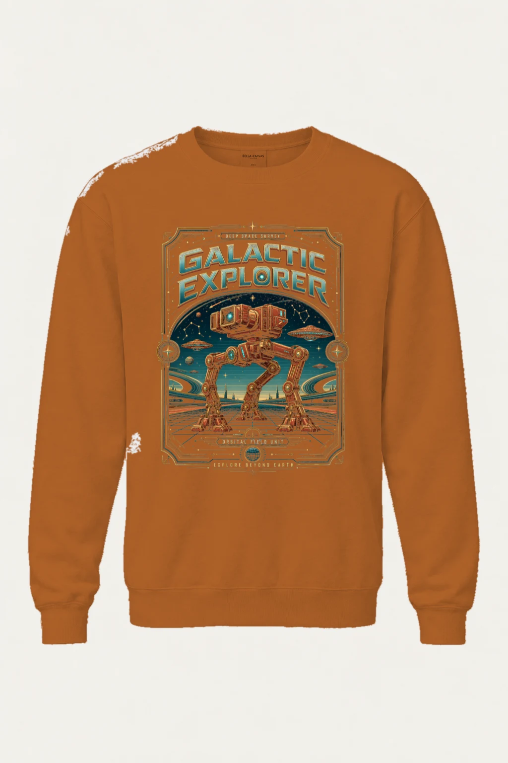 "Galactic Explorer" Unisex Sponge Fleece Crewneck Sweatshirt | Bella + Canvas 3901