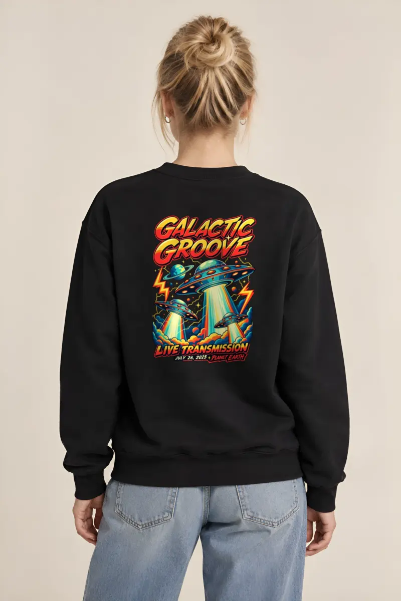 "Galactic Groove" Heavy Blend Unisex Crewneck Sweatshirt