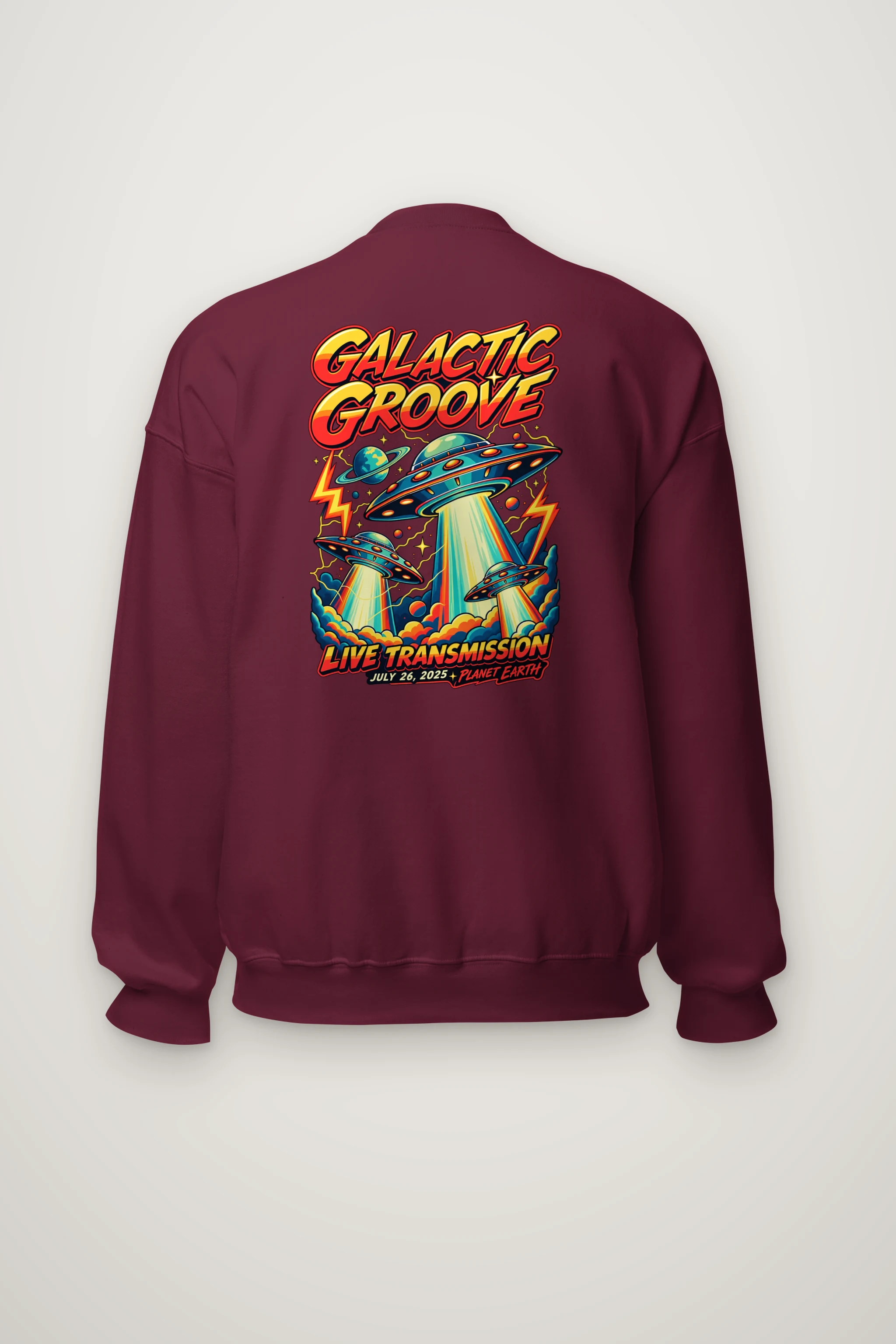 "Galactic Groove" Heavy Blend Unisex Crewneck Sweatshirt