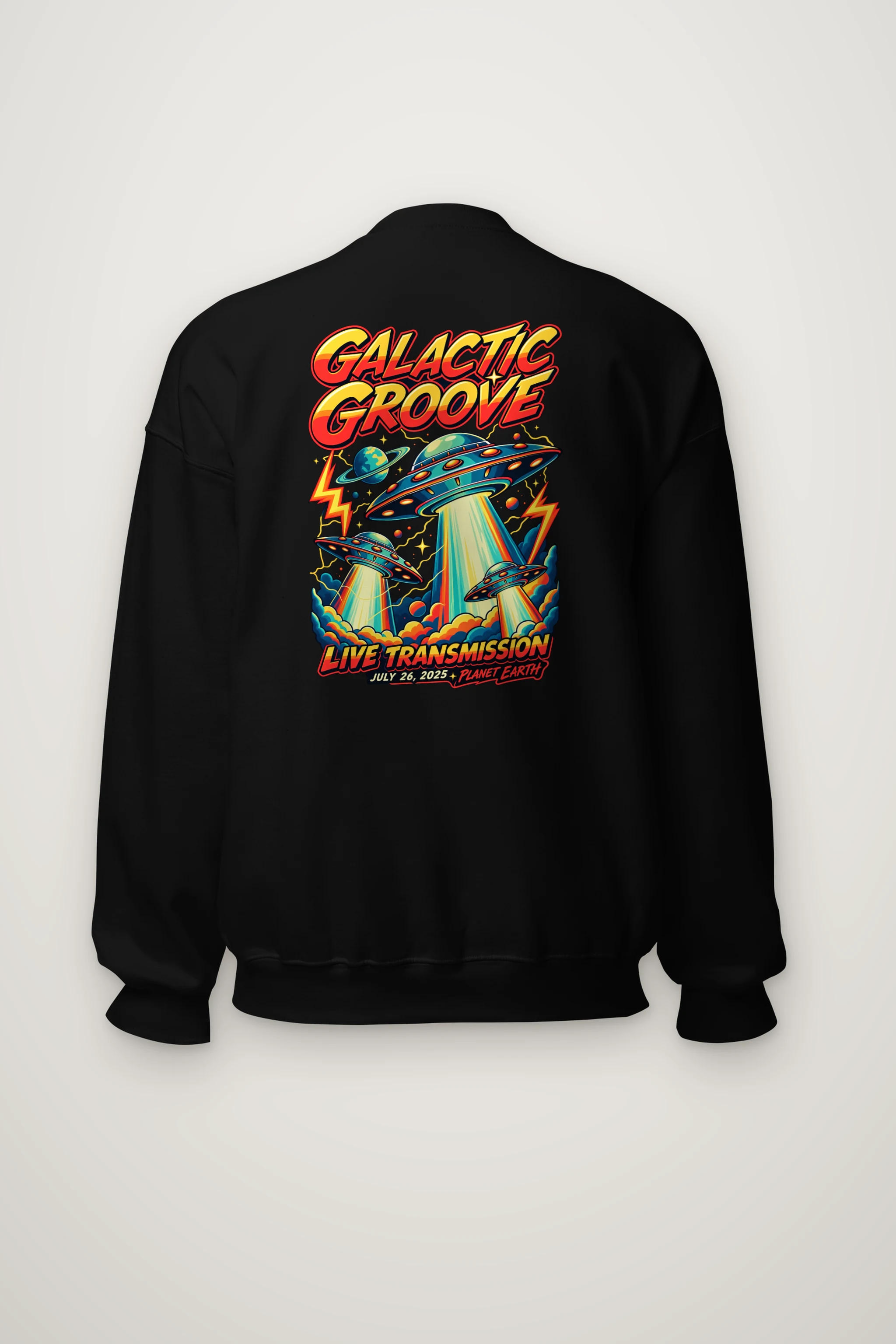 "Galactic Groove" Heavy Blend Unisex Crewneck Sweatshirt