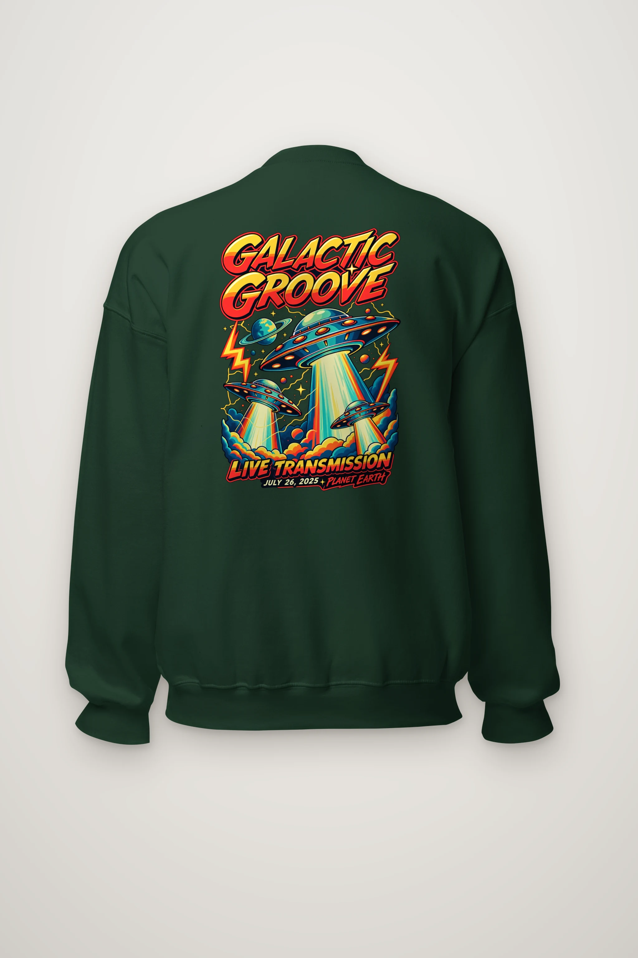 "Galactic Groove" Heavy Blend Unisex Crewneck Sweatshirt