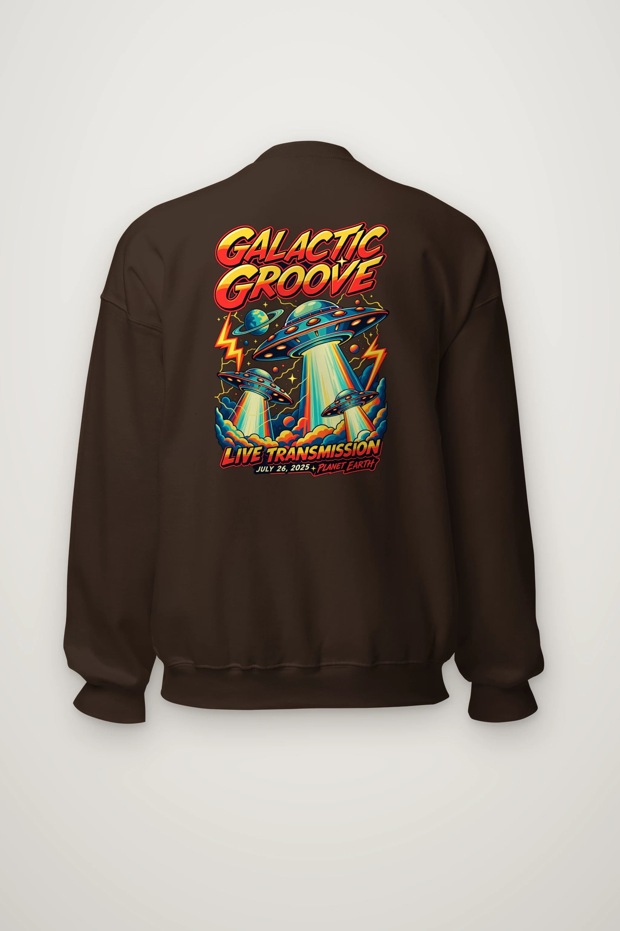 "Galactic Groove" Heavy Blend Unisex Crewneck Sweatshirt