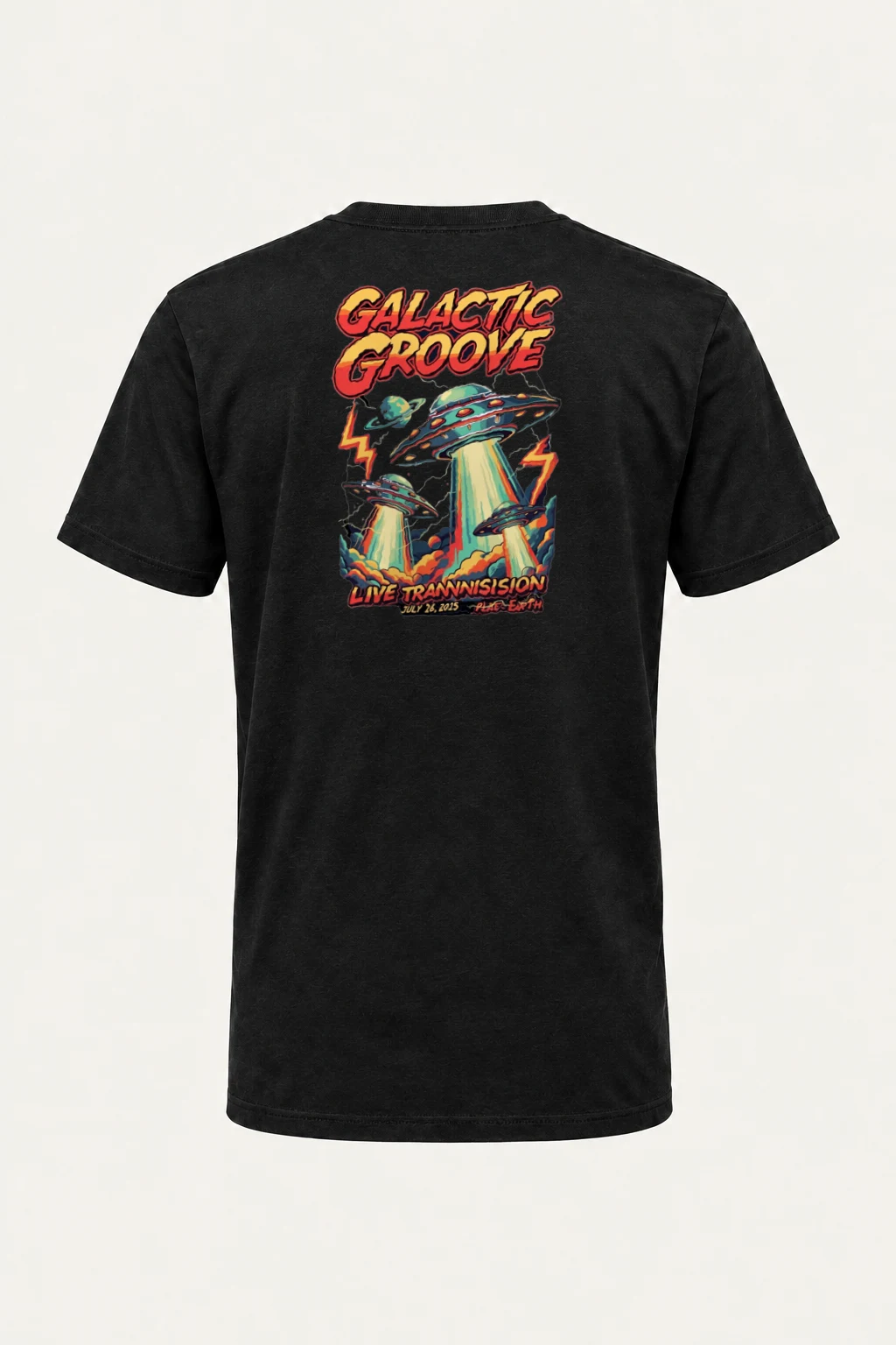 "Galactic Groove" Heavyweight Unisex Crewneck T-shirt | Gildan 5000