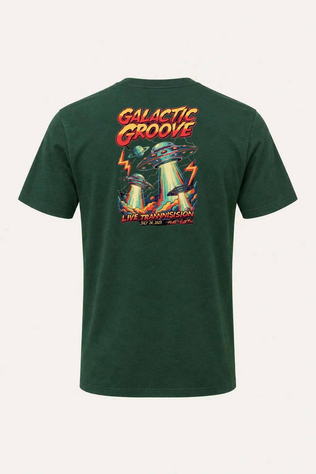 "Galactic Groove" Heavyweight Unisex Crewneck T-shirt | Gildan 5000