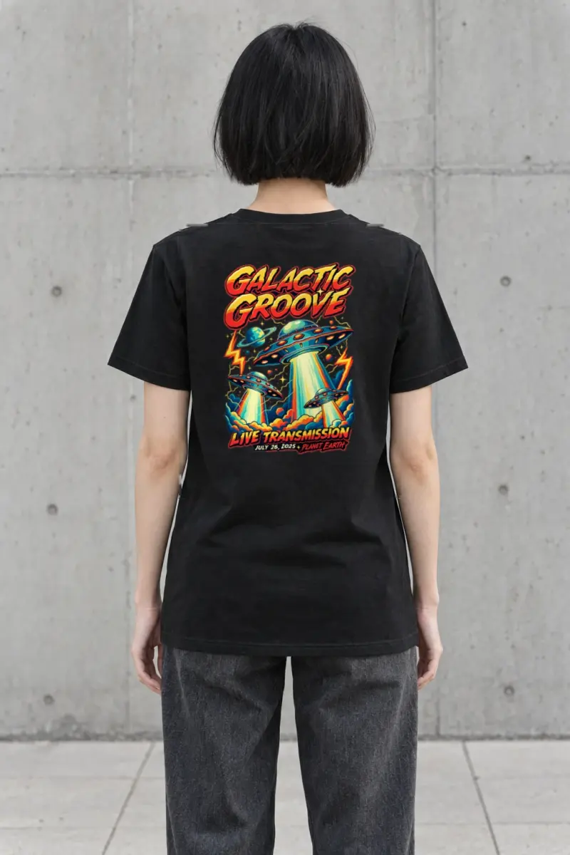 "Galactic Groove Transmission" Heavyweight Unisex Crewneck T-shirt