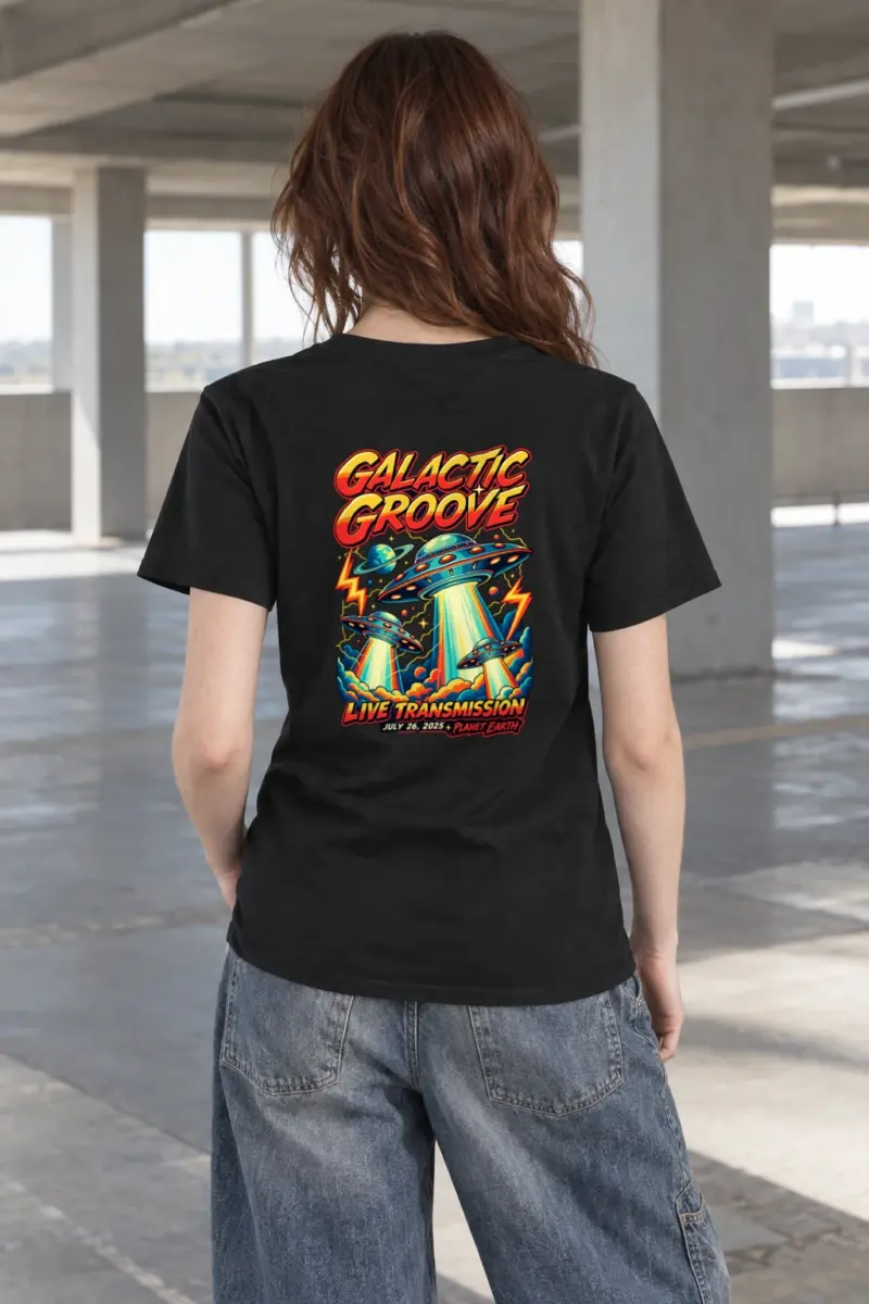 "Galactic Groove Transmission" Heavyweight Unisex Crewneck T-shirt