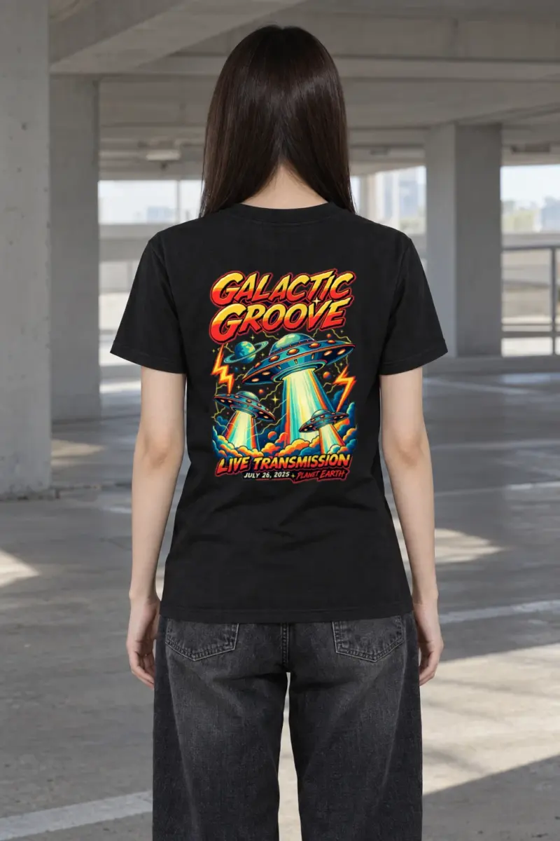 "Galactic Groove Transmission" Heavyweight Unisex Crewneck T-shirt