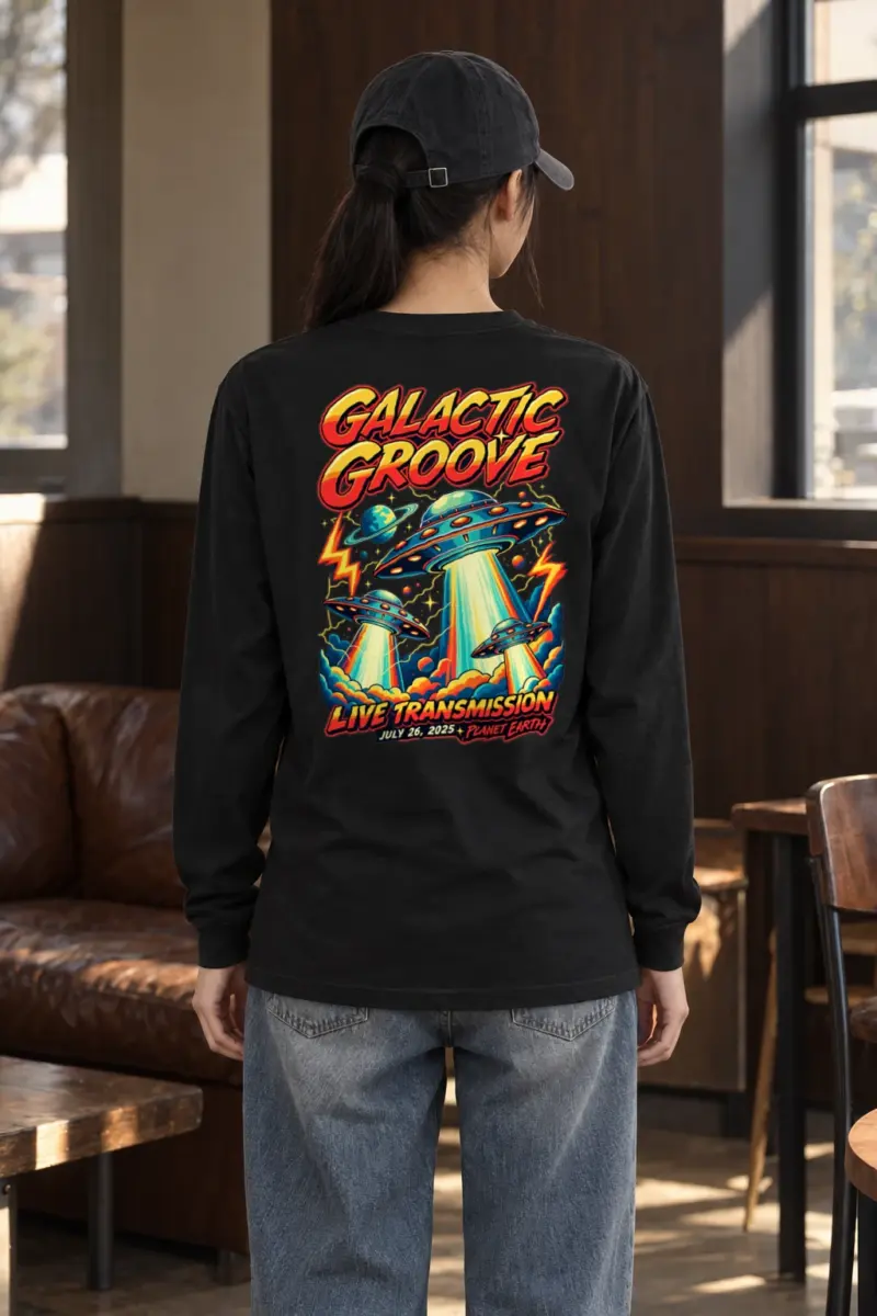 "Galactic Groove" Unisex Longsleeve T-shirt | Gildan 2400