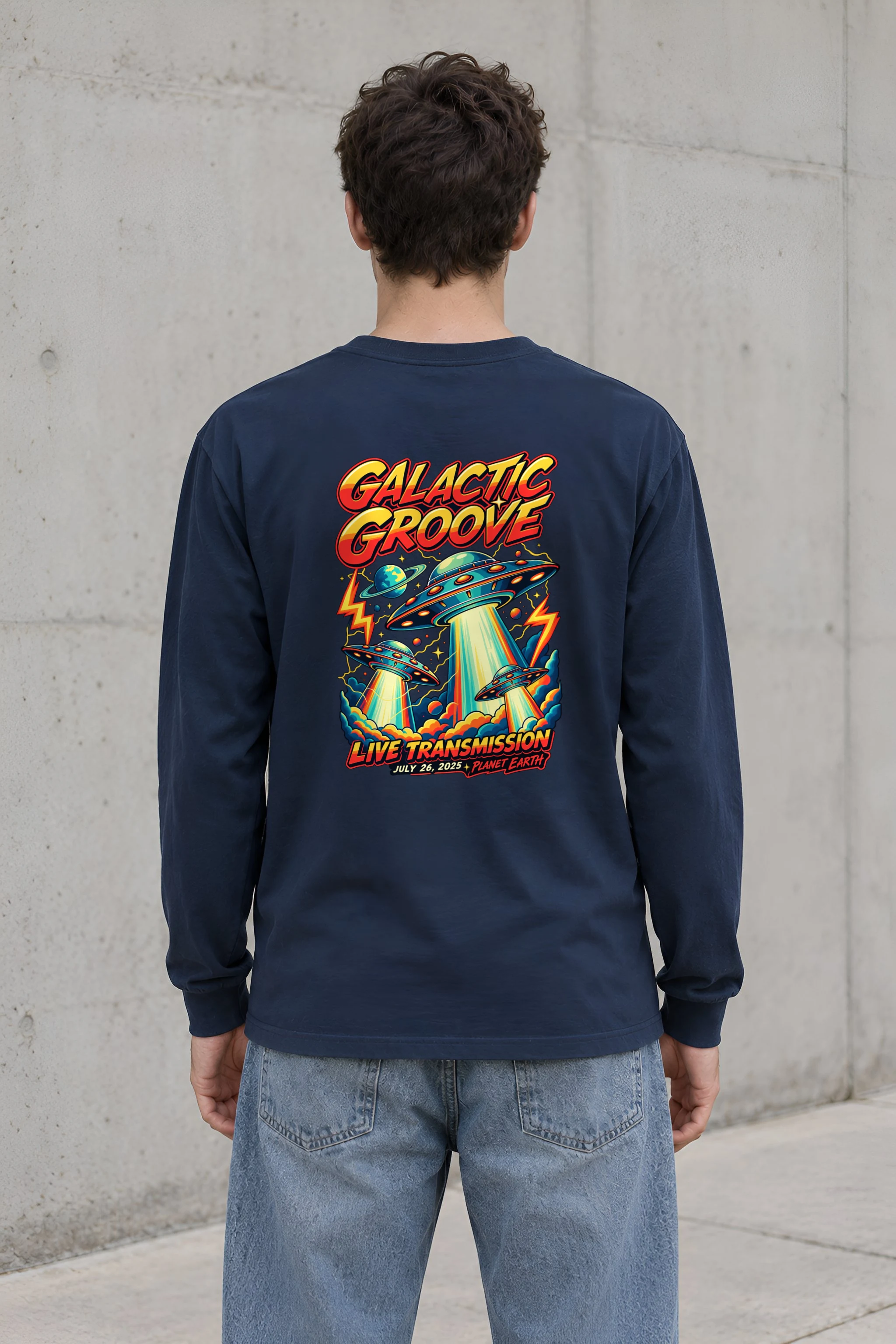 "Galactic Groove" Unisex Longsleeve T-shirt