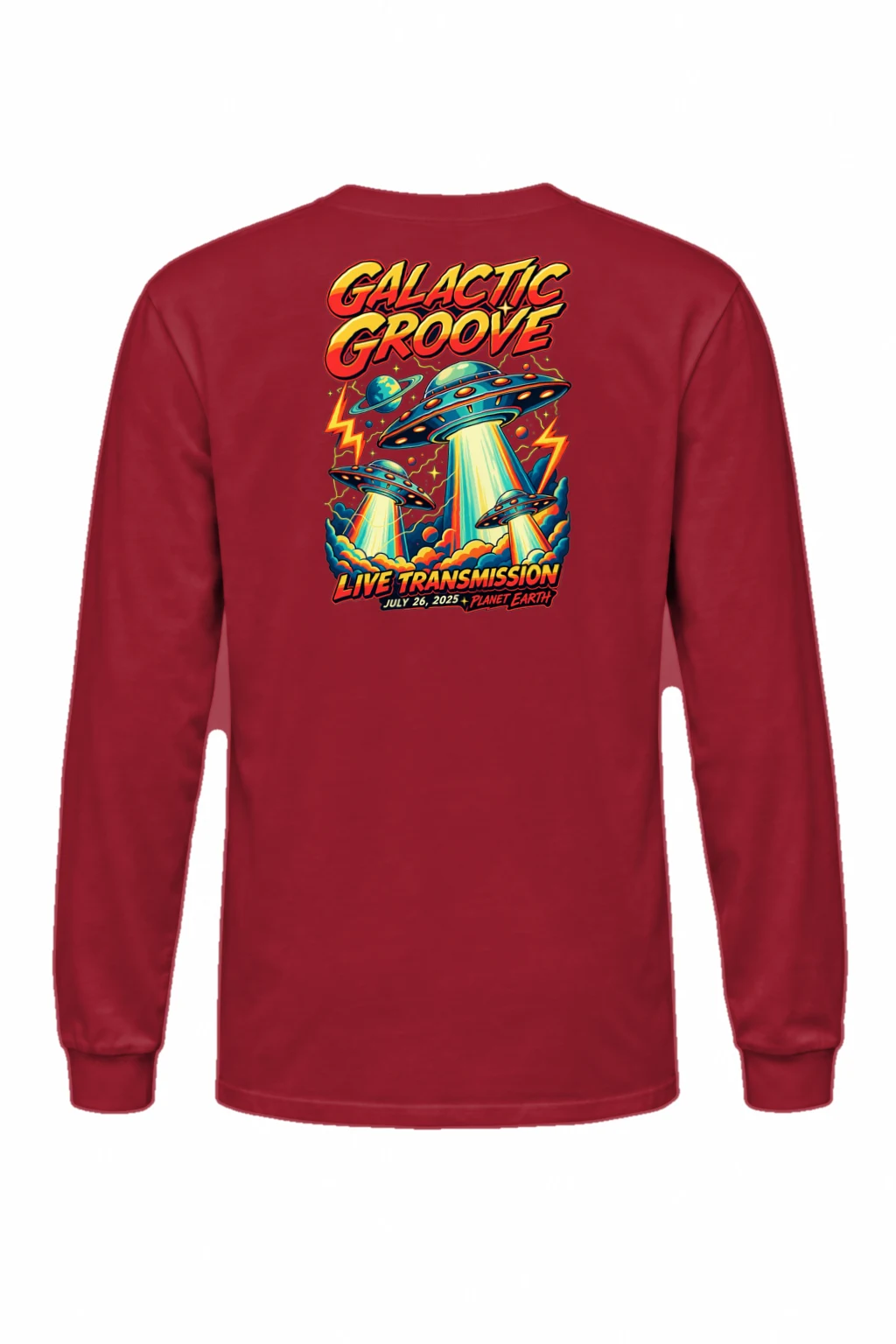 "Galactic Groove" Unisex Longsleeve T-shirt | Gildan 2400
