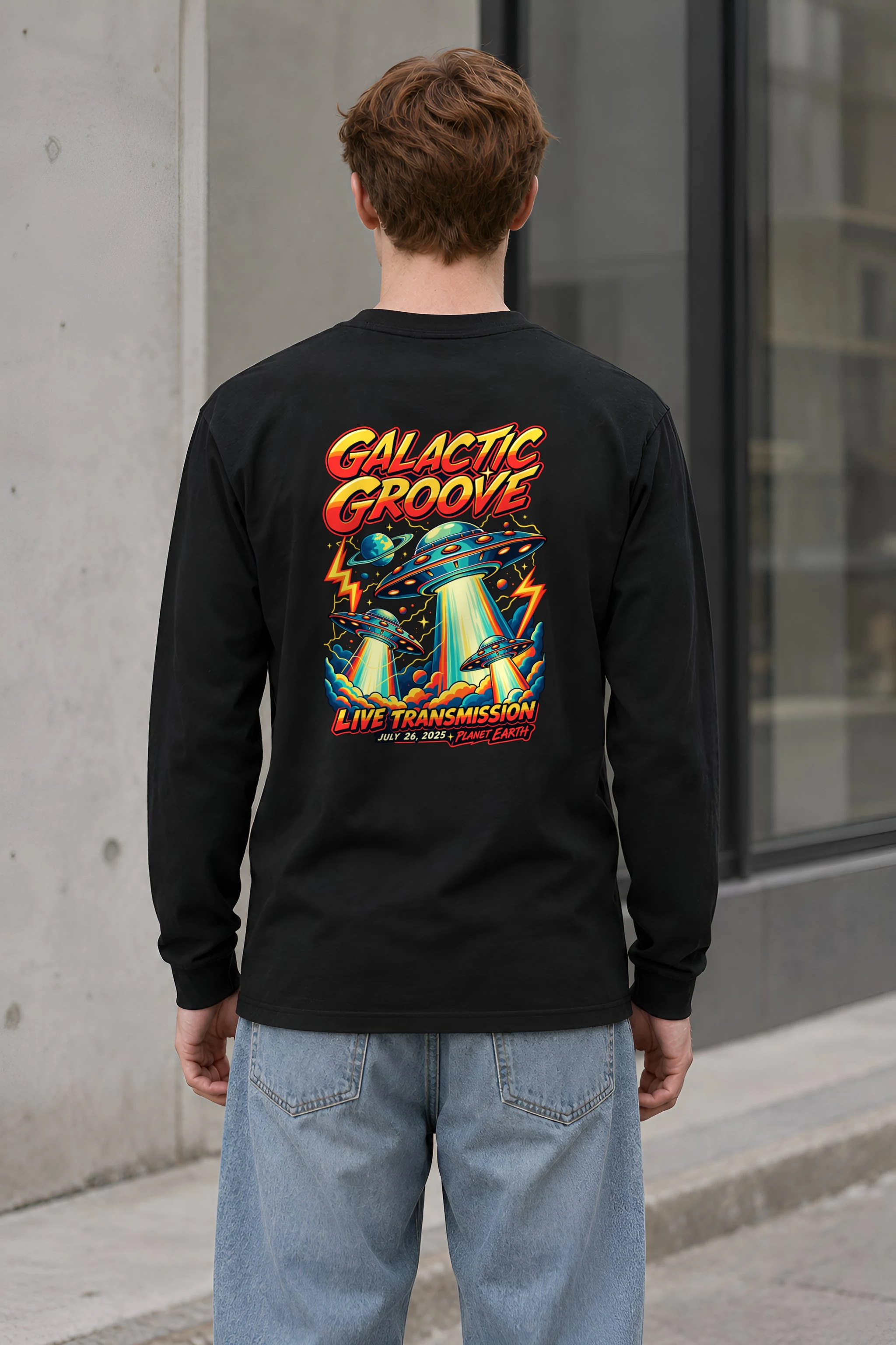 "Galactic Groove" Unisex Longsleeve T-shirt