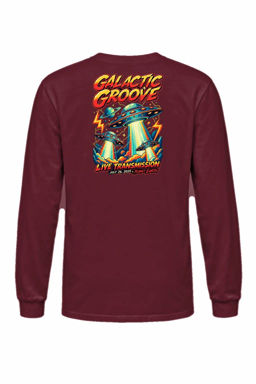 "Galactic Groove" Unisex Longsleeve T-shirt | Gildan 2400