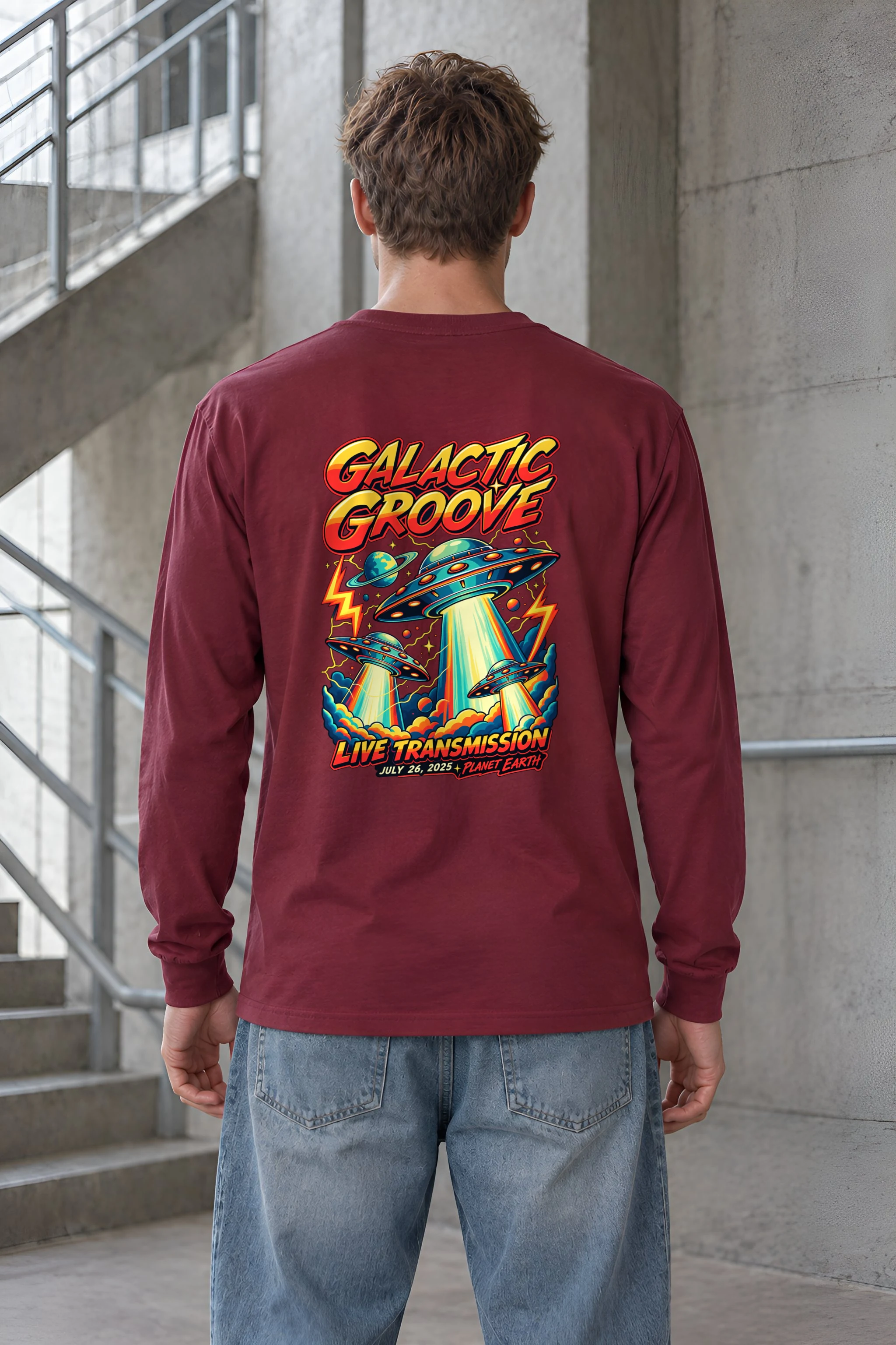 "Galactic Groove" Unisex Longsleeve T-shirt