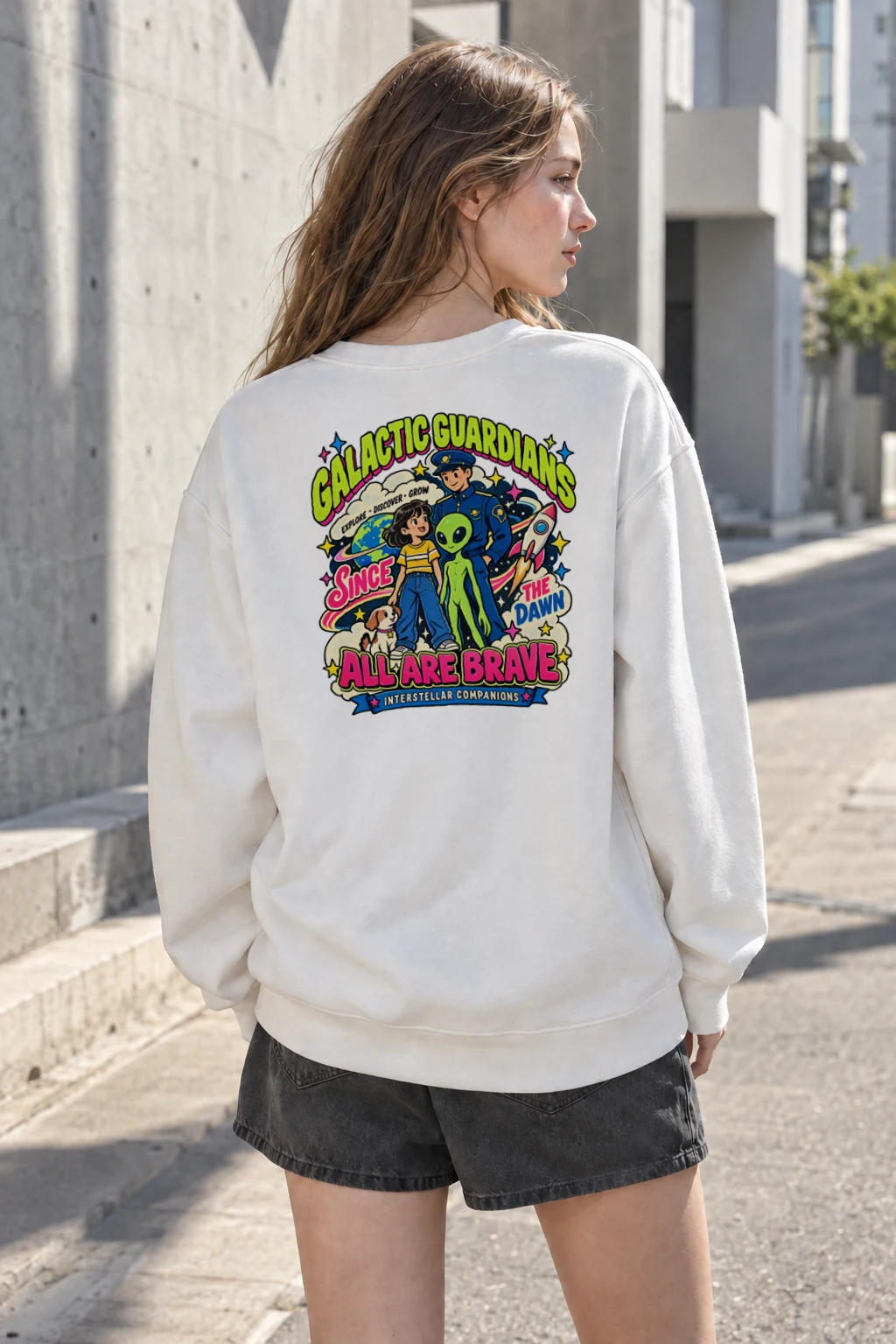 "Galactic Guardians" Heavy Blend Unisex Crewneck Sweatshirt | Gildan 18000