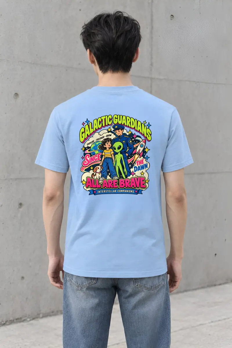 "Galactic Guardians" Heavyweight Unisex Crewneck T-shirt