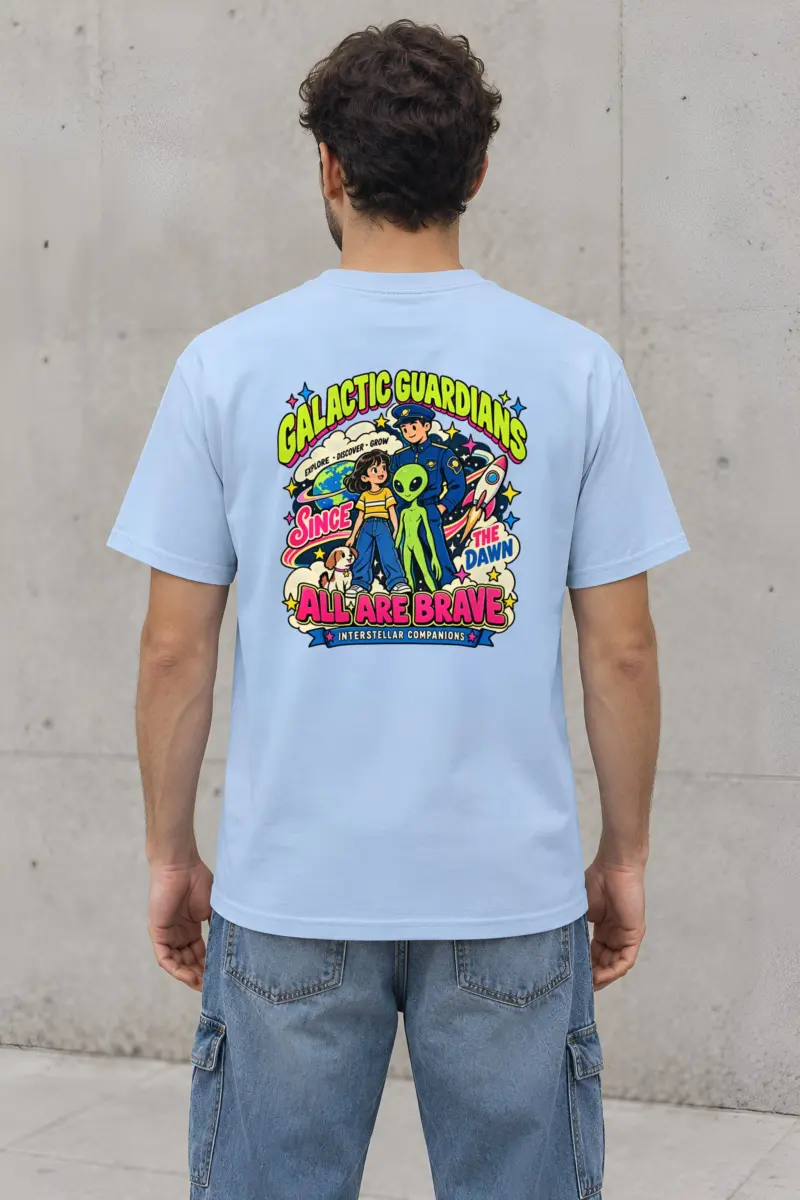 "Galactic Guardians" Heavyweight Unisex Crewneck T-shirt