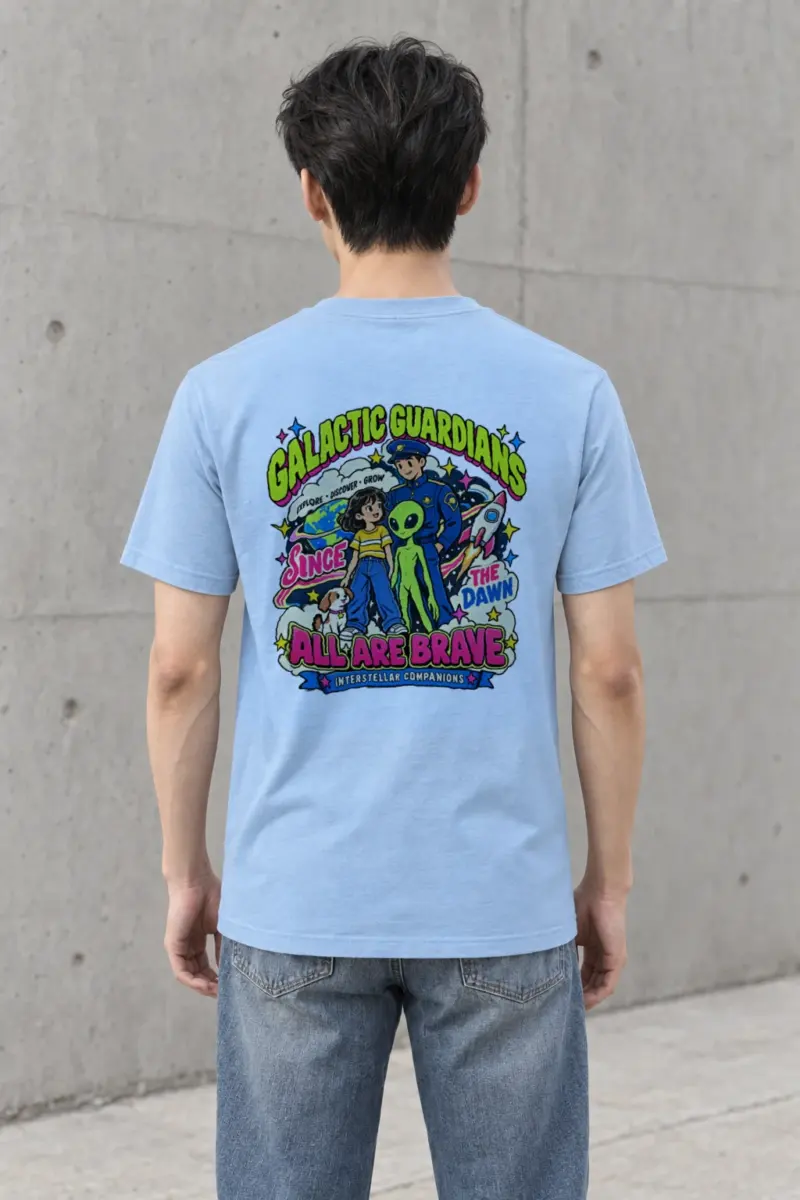 "Galactic Guardians" Heavyweight Unisex Crewneck T-shirt